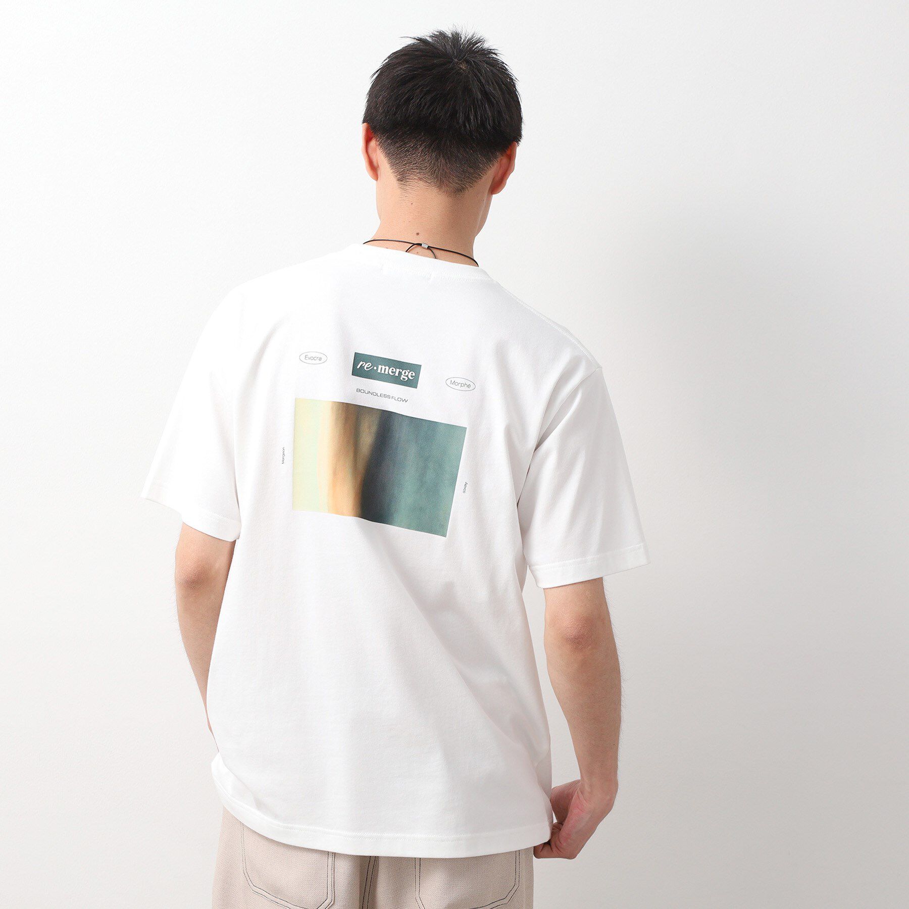 THE SHOP TK「アートグラフィック 半袖Tシャツ 洗濯機OK」|Tシャツ・カットソー|オフホワイト(603
