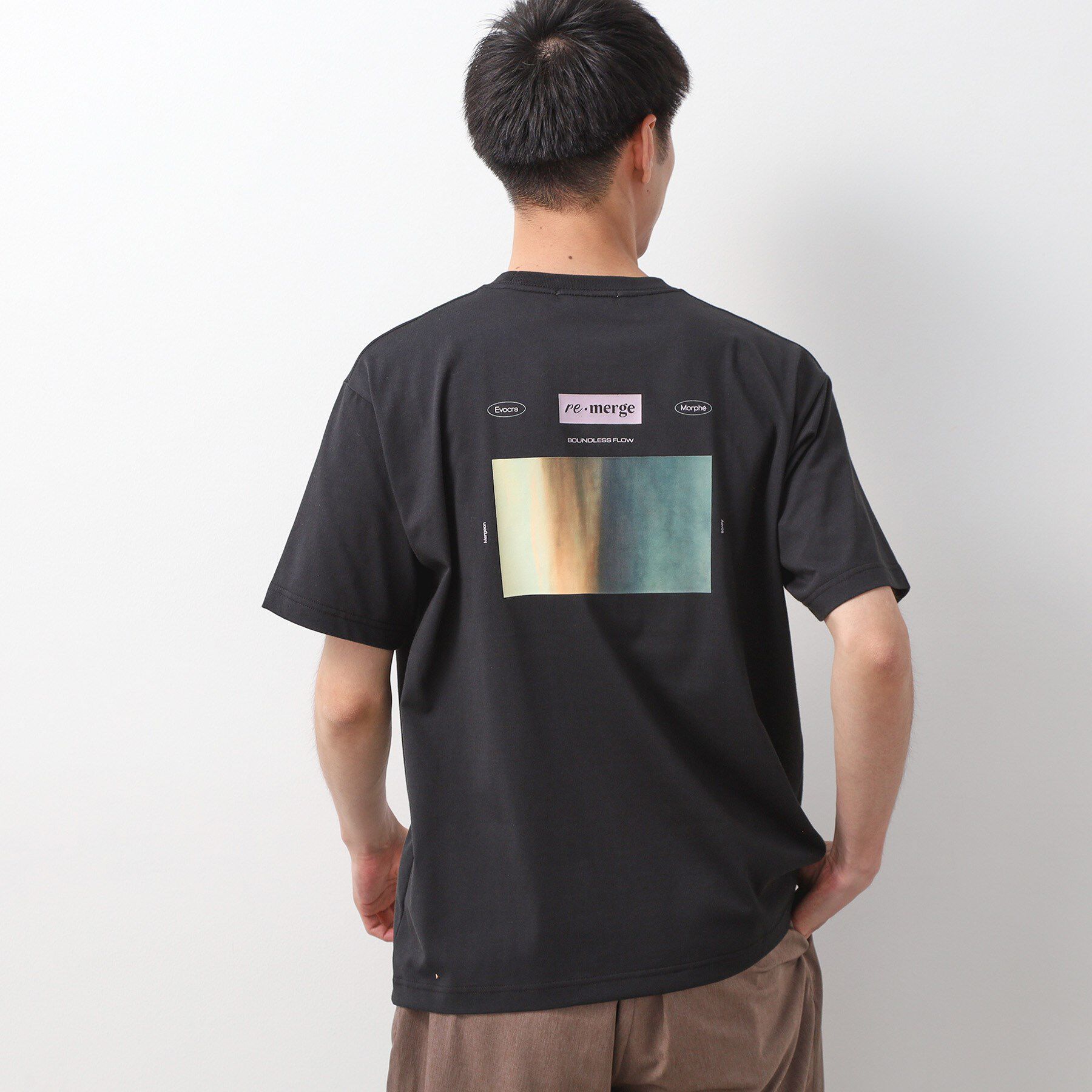 THE SHOP TK「アートグラフィック 半袖Tシャツ 洗濯機OK」|Tシャツ・カットソー|ブラック(619)