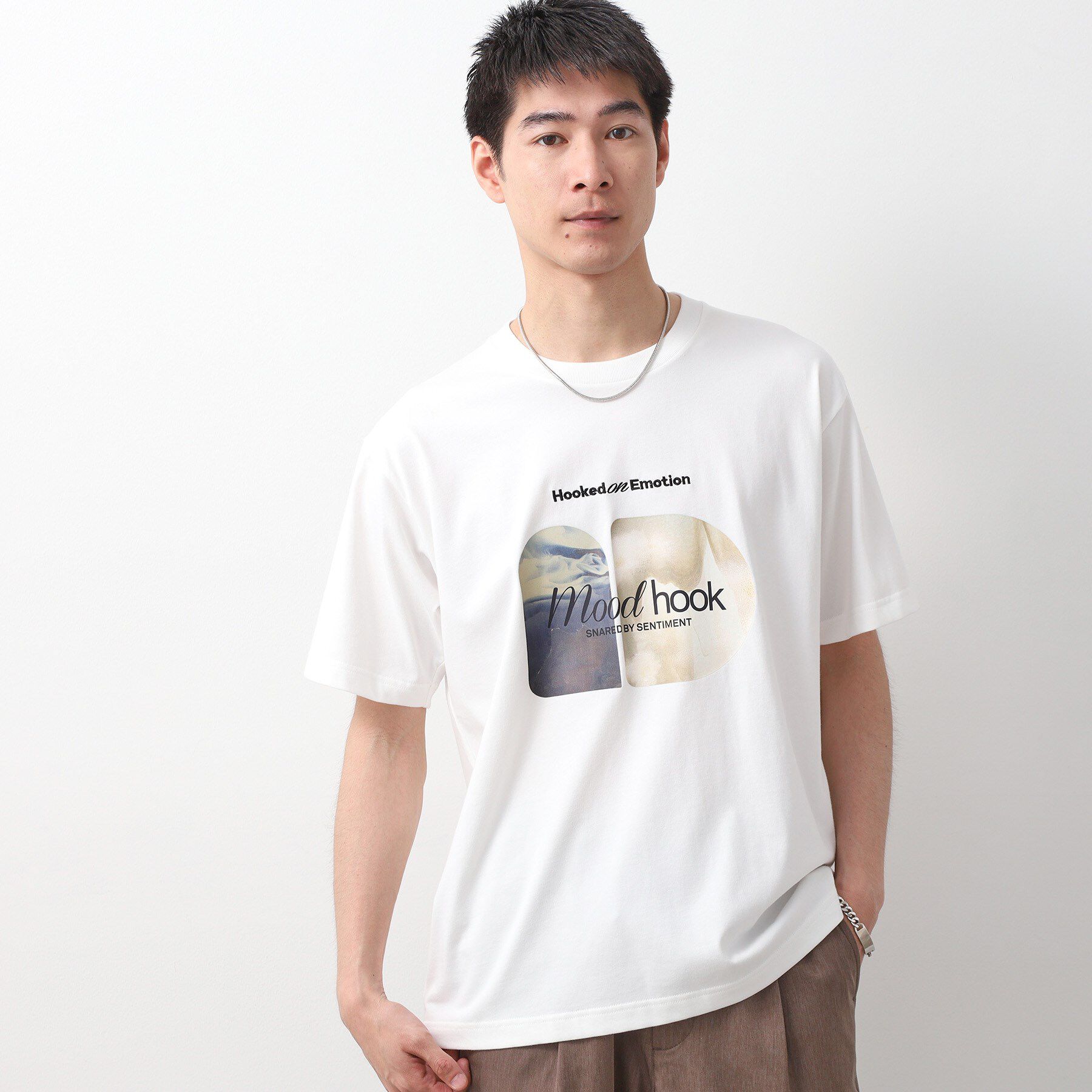 THE SHOP TK「アートグラフィック 半袖Tシャツ 洗濯機OK」|Tシャツ・カットソー|オフホワイト(803