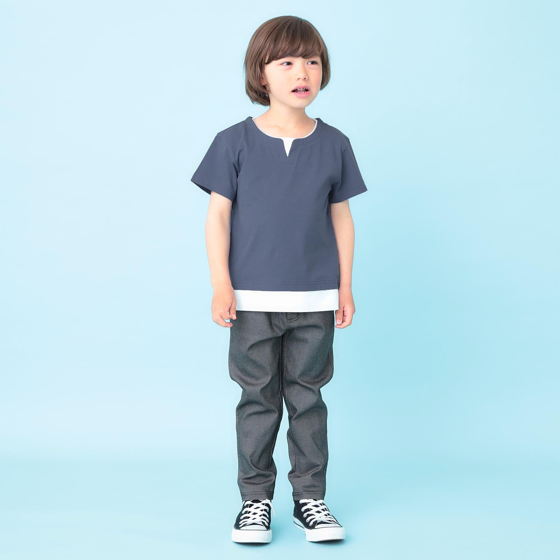 THE SHOP TK「【110－160】キーネックTシャツ」|Tシャツ・カットソー|