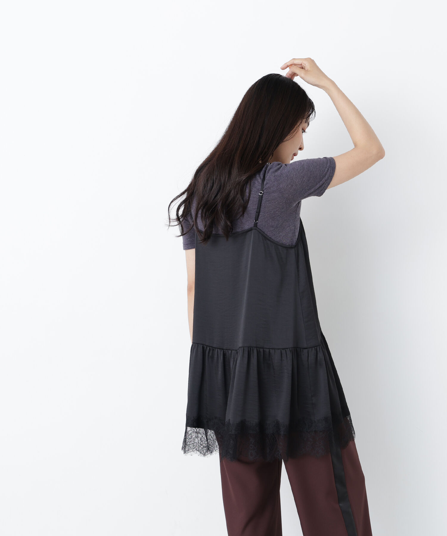  「〈N.〉サテンレースキャミ」|シャツ・ブラウス|