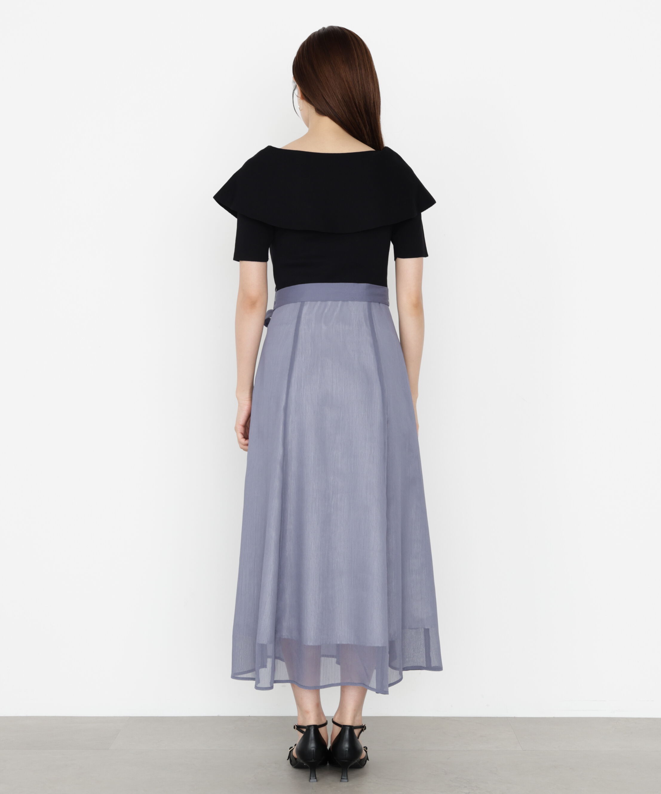 PROPORTION BODY DRESSING「ケープ風ニットドッキングワンピース 25AW」|ワンピース|