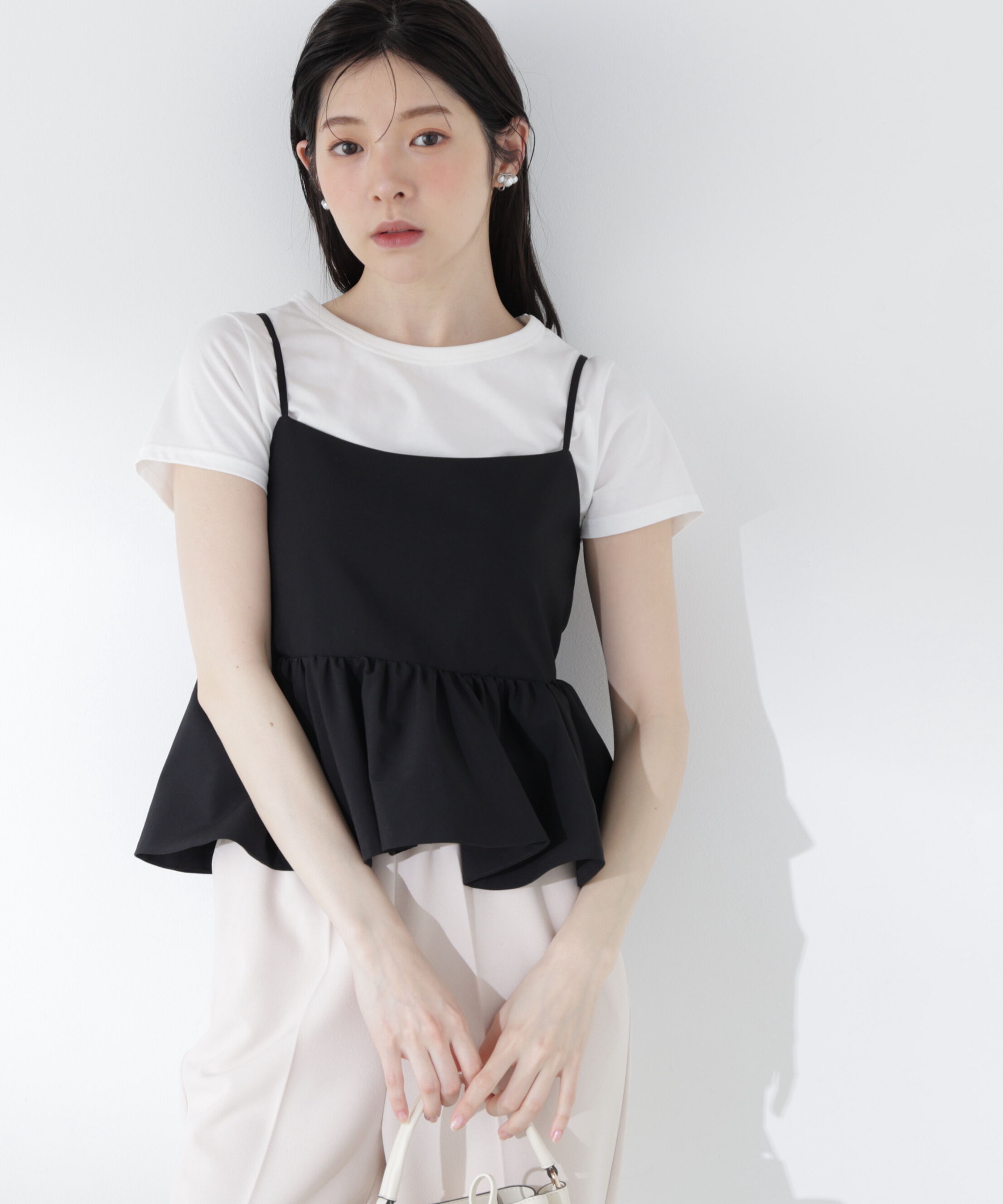 PROPORTION BODY DRESSING「〈a/mie〉ペプラムデザインキャミソール26SS」|シャツ・ブラウス|