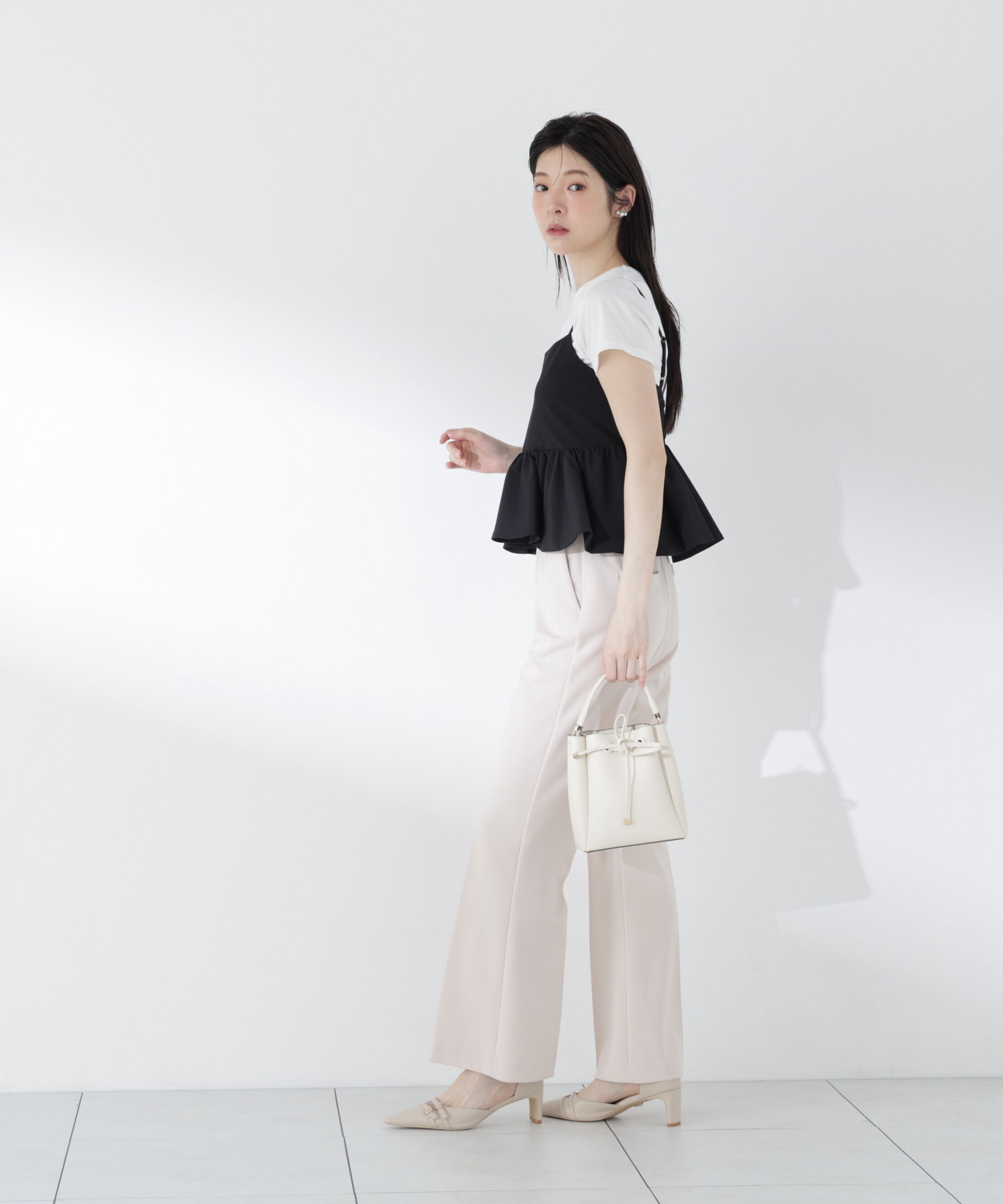 PROPORTION BODY DRESSING「〈a/mie〉ペプラムデザインキャミソール26SS」|シャツ・ブラウス|