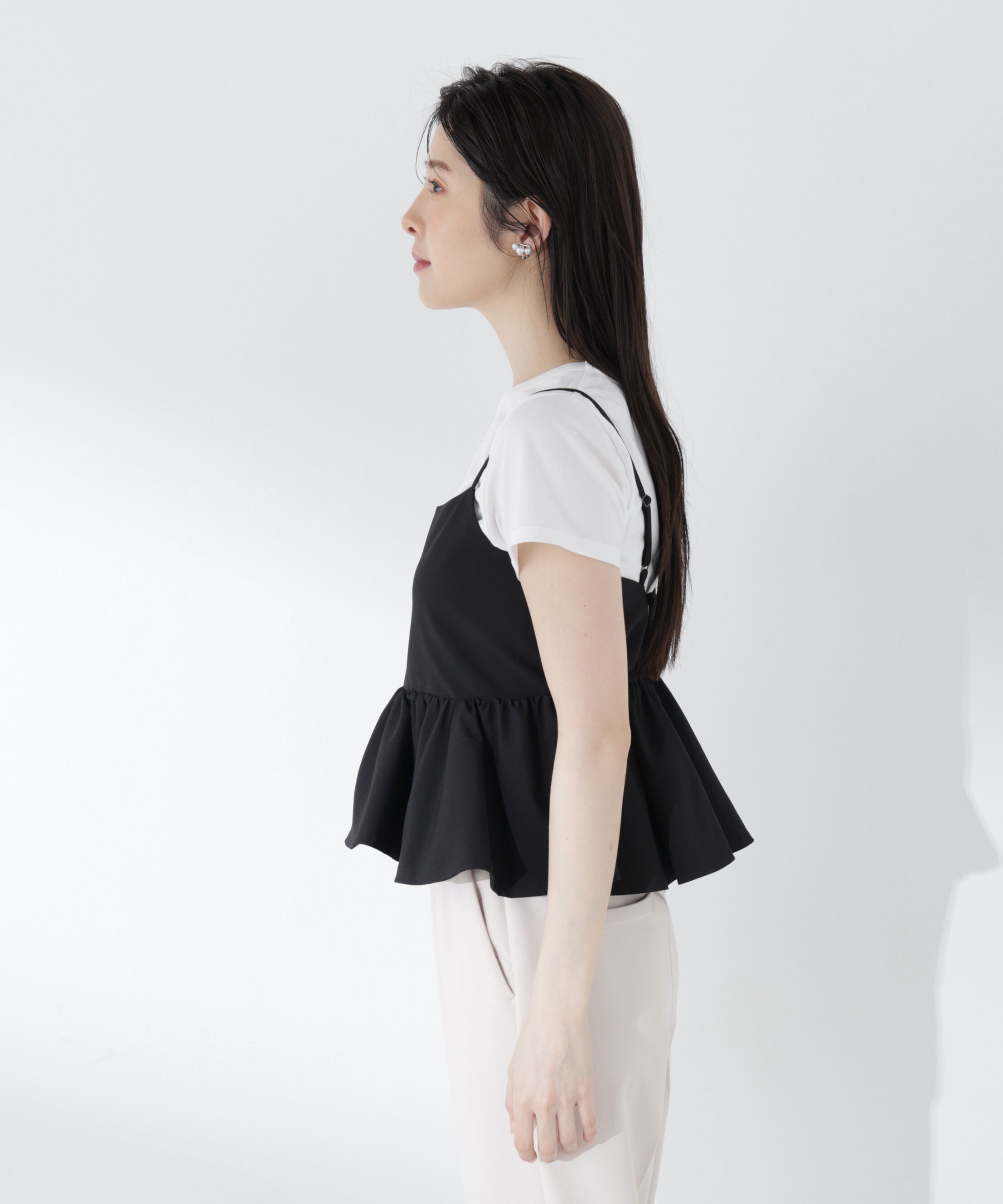 PROPORTION BODY DRESSING「〈a/mie〉ペプラムデザインキャミソール26SS」|シャツ・ブラウス|
