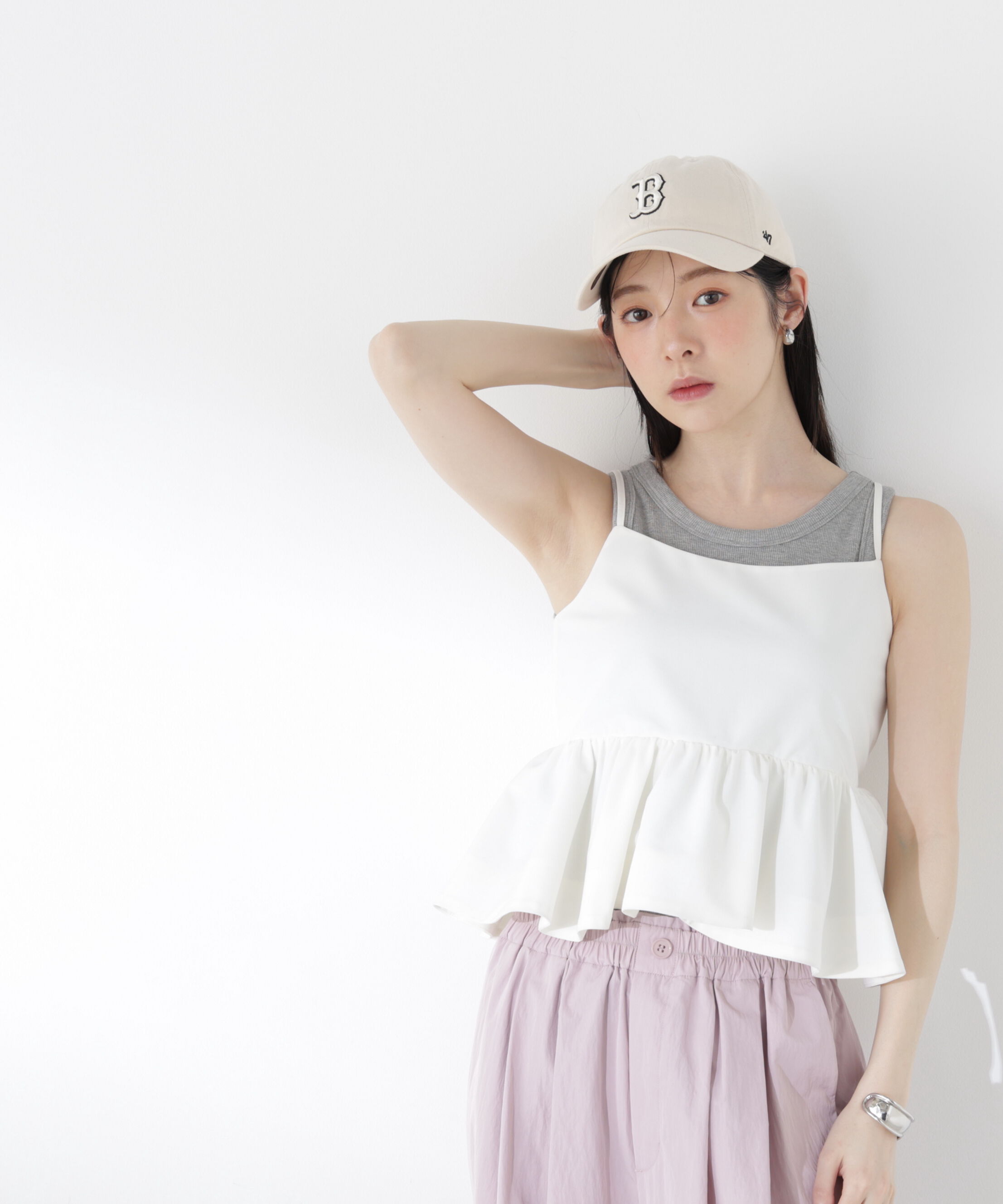 PROPORTION BODY DRESSING「〈a/mie〉ペプラムデザインキャミソール26SS」|シャツ・ブラウス|