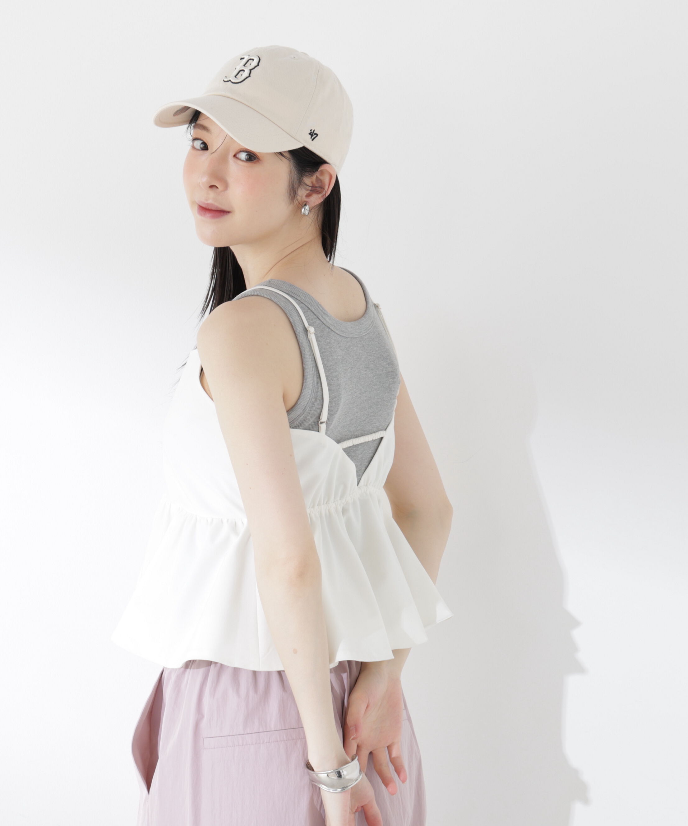 PROPORTION BODY DRESSING「〈a/mie〉ペプラムデザインキャミソール26SS」|シャツ・ブラウス|