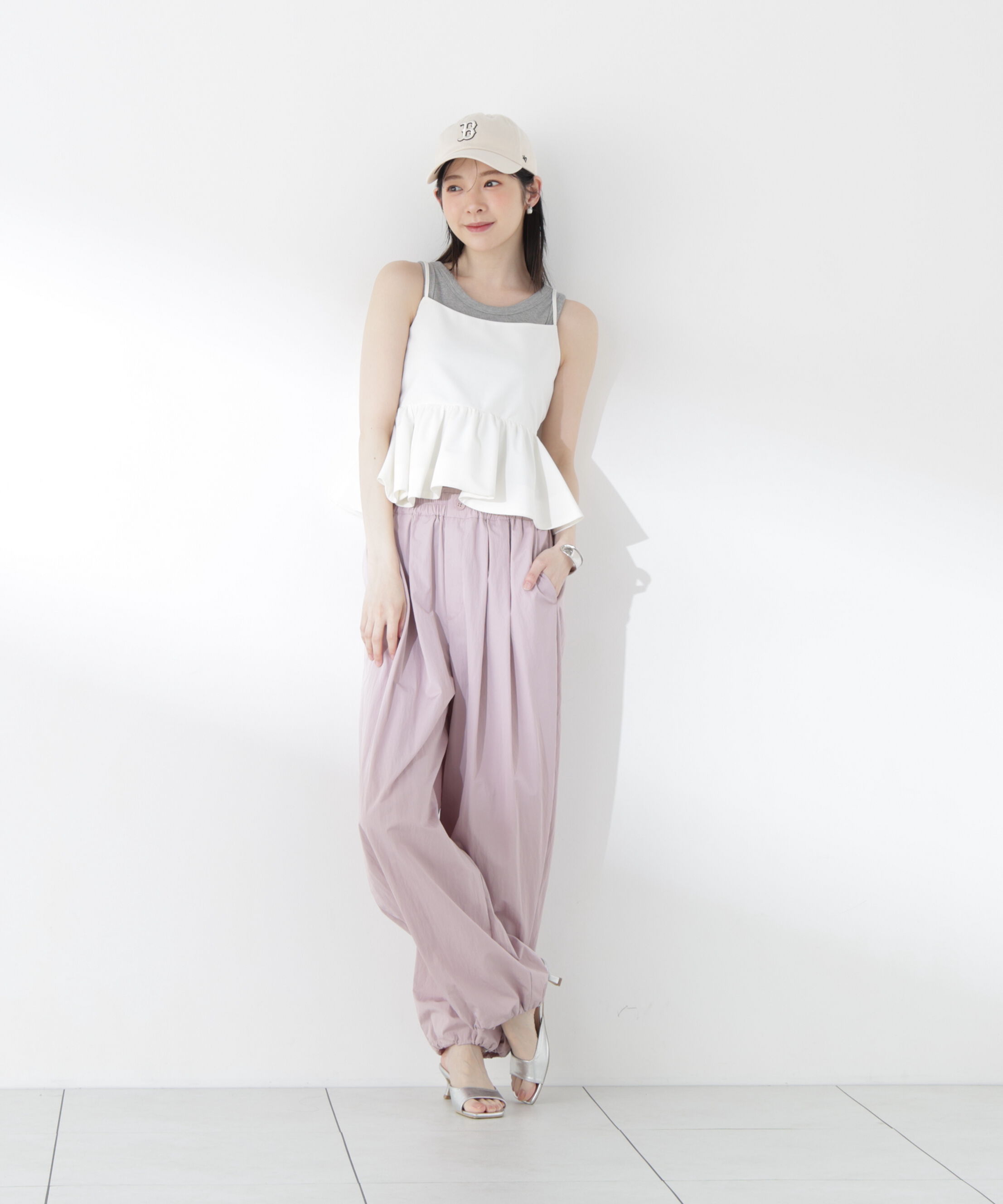 PROPORTION BODY DRESSING「〈a/mie〉ペプラムデザインキャミソール26SS」|シャツ・ブラウス|