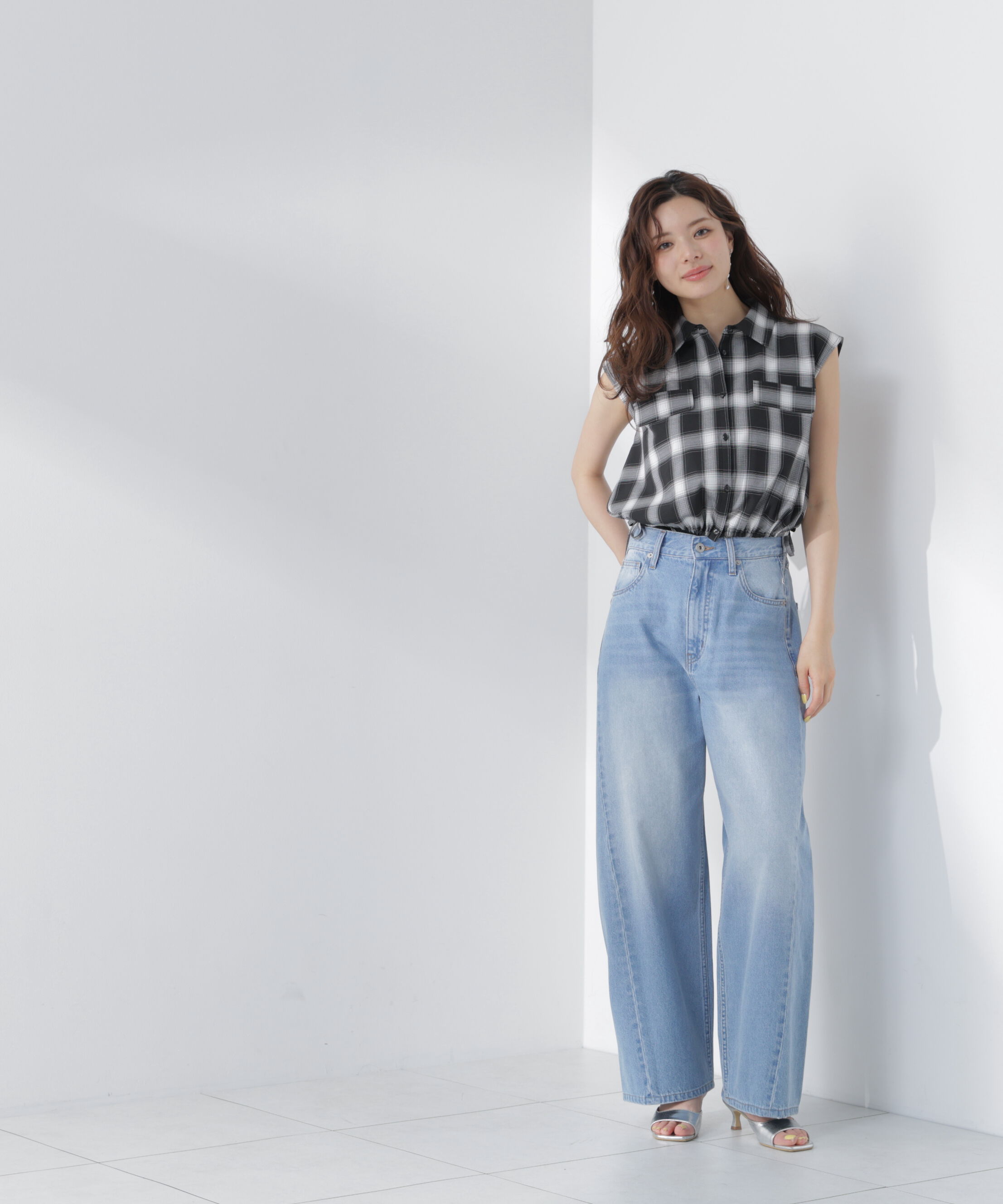 PROPORTION BODY DRESSING「フレンチスリーブ短丈シャツ」|シャツ・ブラウス|