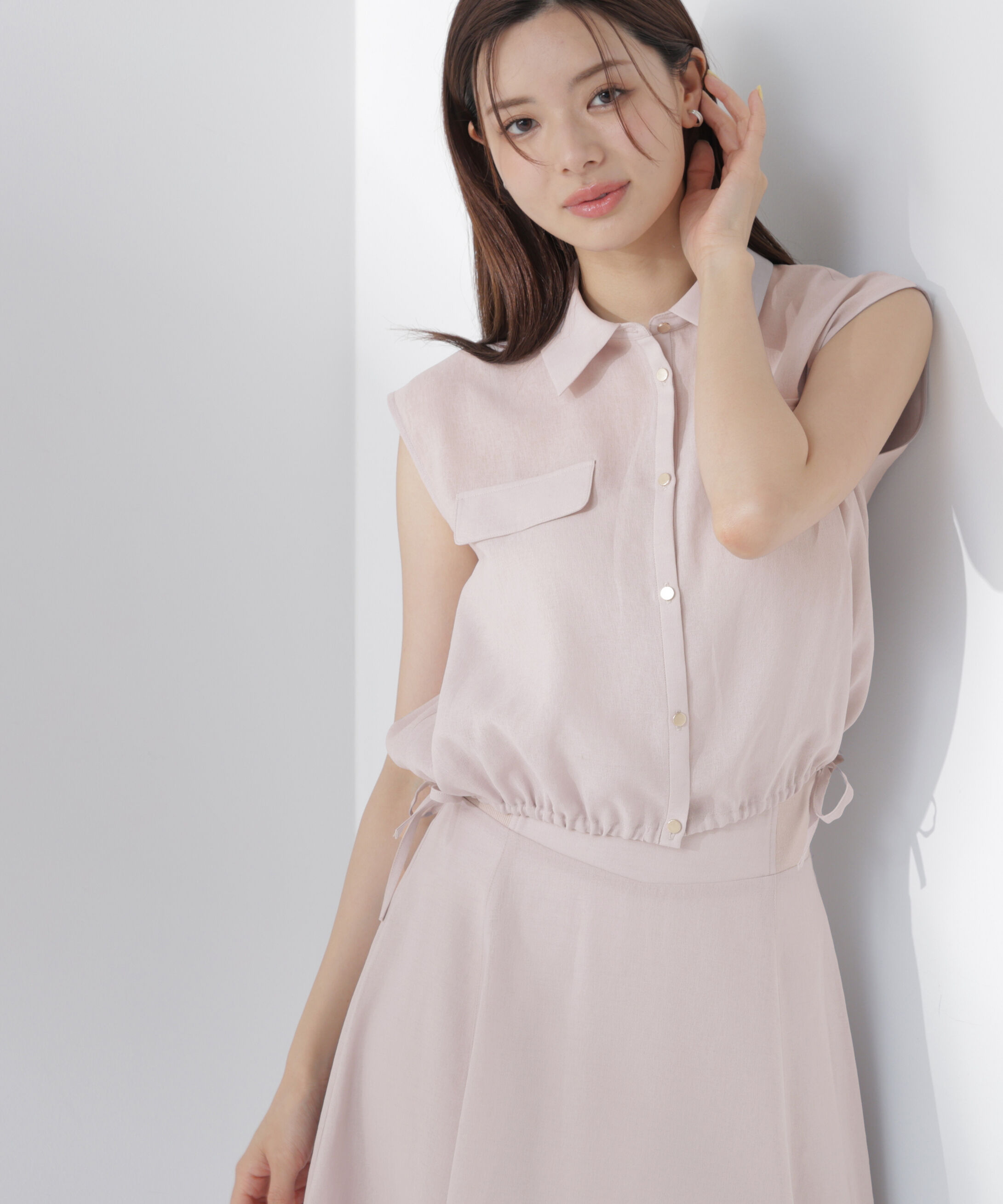PROPORTION BODY DRESSING「フレンチスリーブ短丈シャツ」|シャツ・ブラウス|