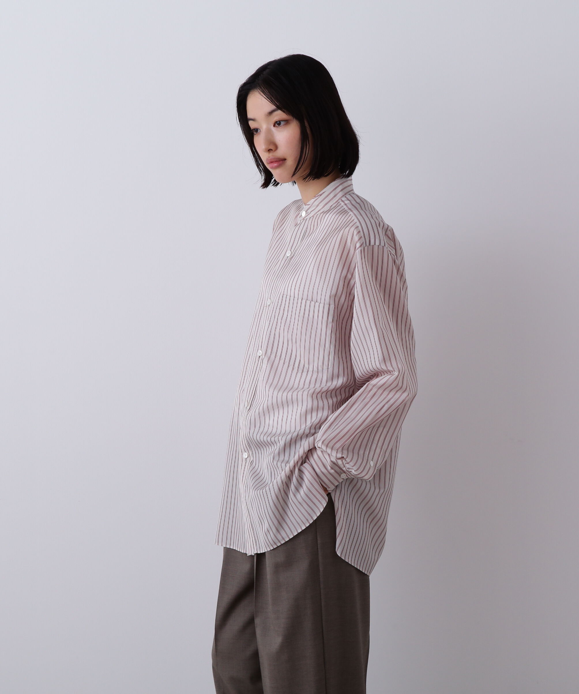 YLEVE 「YLEVE / ACETATE CUPRA STRIPE SHIRT」|シャツ・ブラウス|