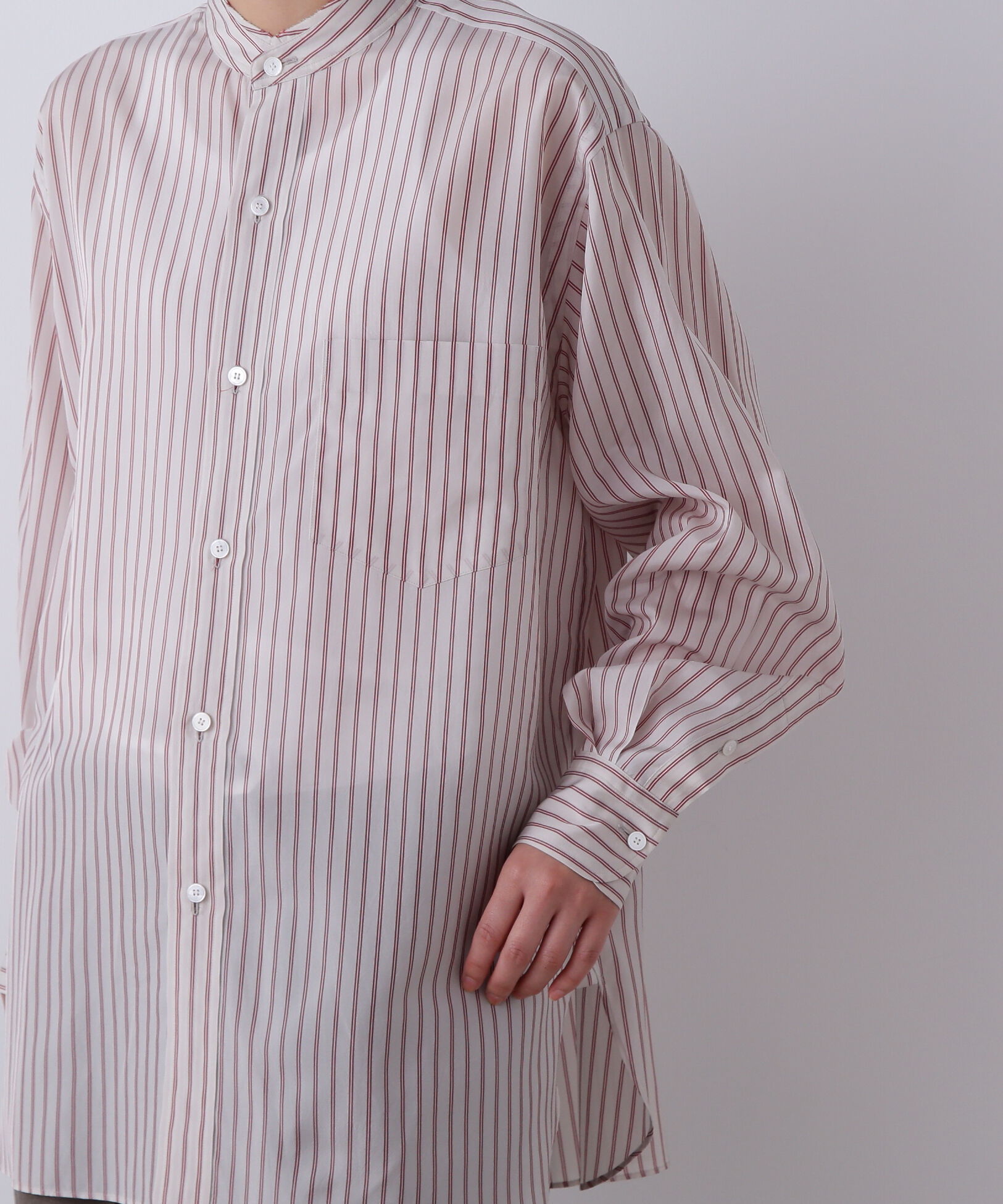 YLEVE 「YLEVE / ACETATE CUPRA STRIPE SHIRT」|シャツ・ブラウス|