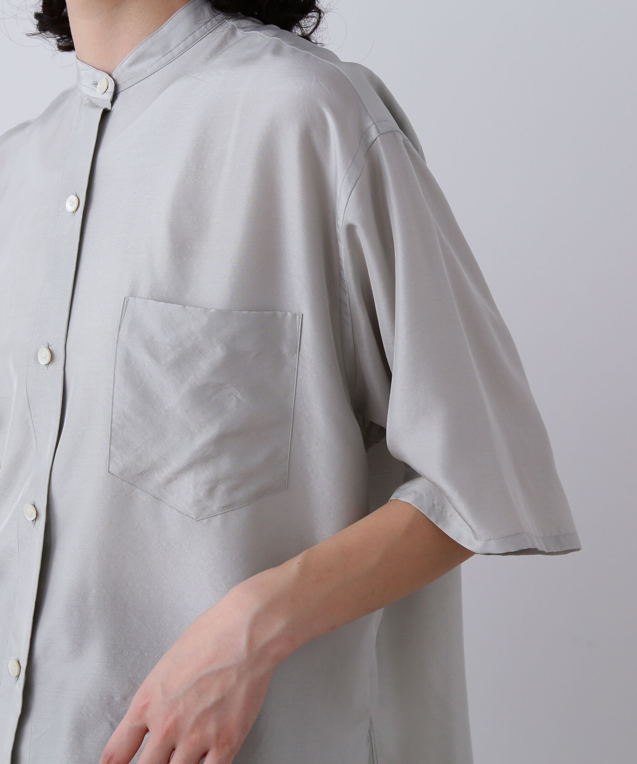 YLEVE 「YLEVE / SILK HABUTAE SHORT SLEEVE SHIRT」|シャツ・ブラウス|