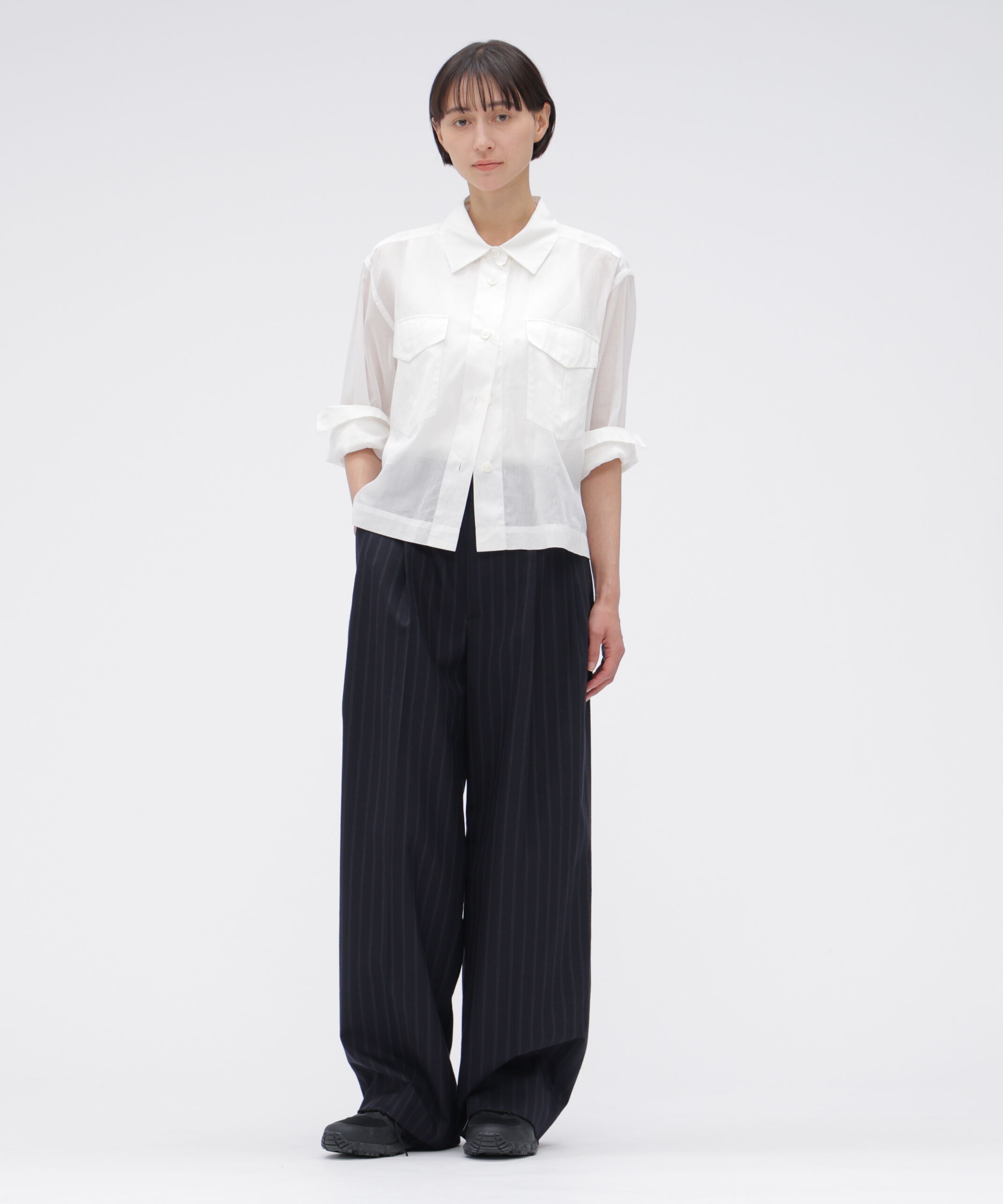  「SHEER COTTON STRIPE SHIRT」|シャツ・ブラウス|