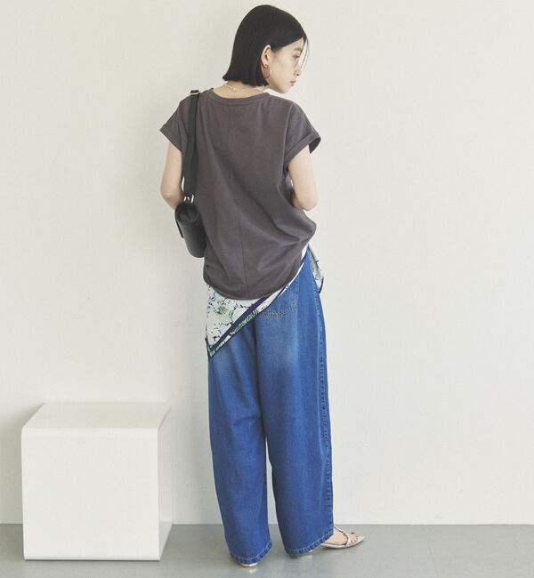 Doux archives「&rsquo;ソフトデニムワイドタックパンツ&rsquo;／」|チノ|