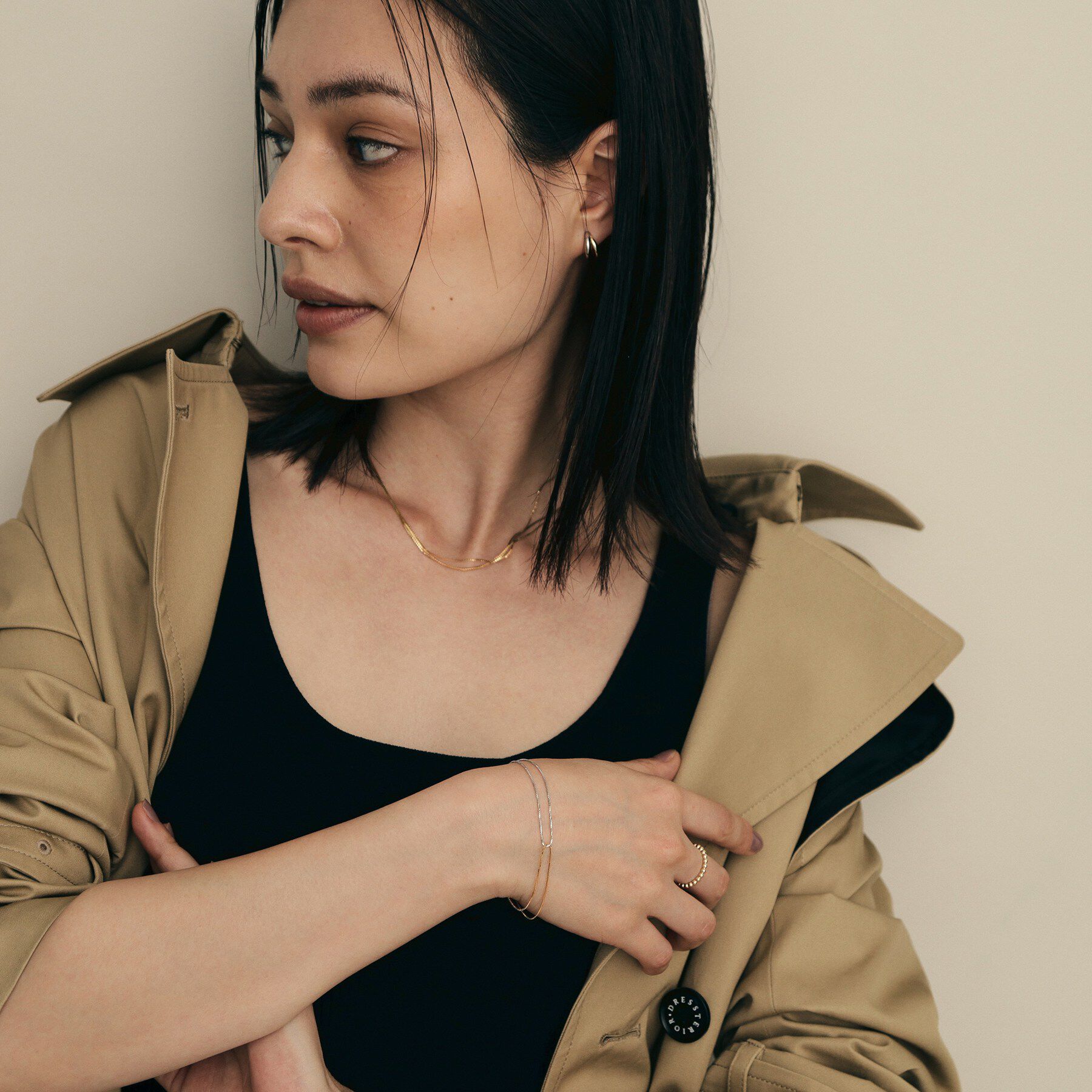 COCOSHNIK「K10ベネチアンクロスループ ブレスレット（YG&times;WG）」|ブレスレット・バングル|