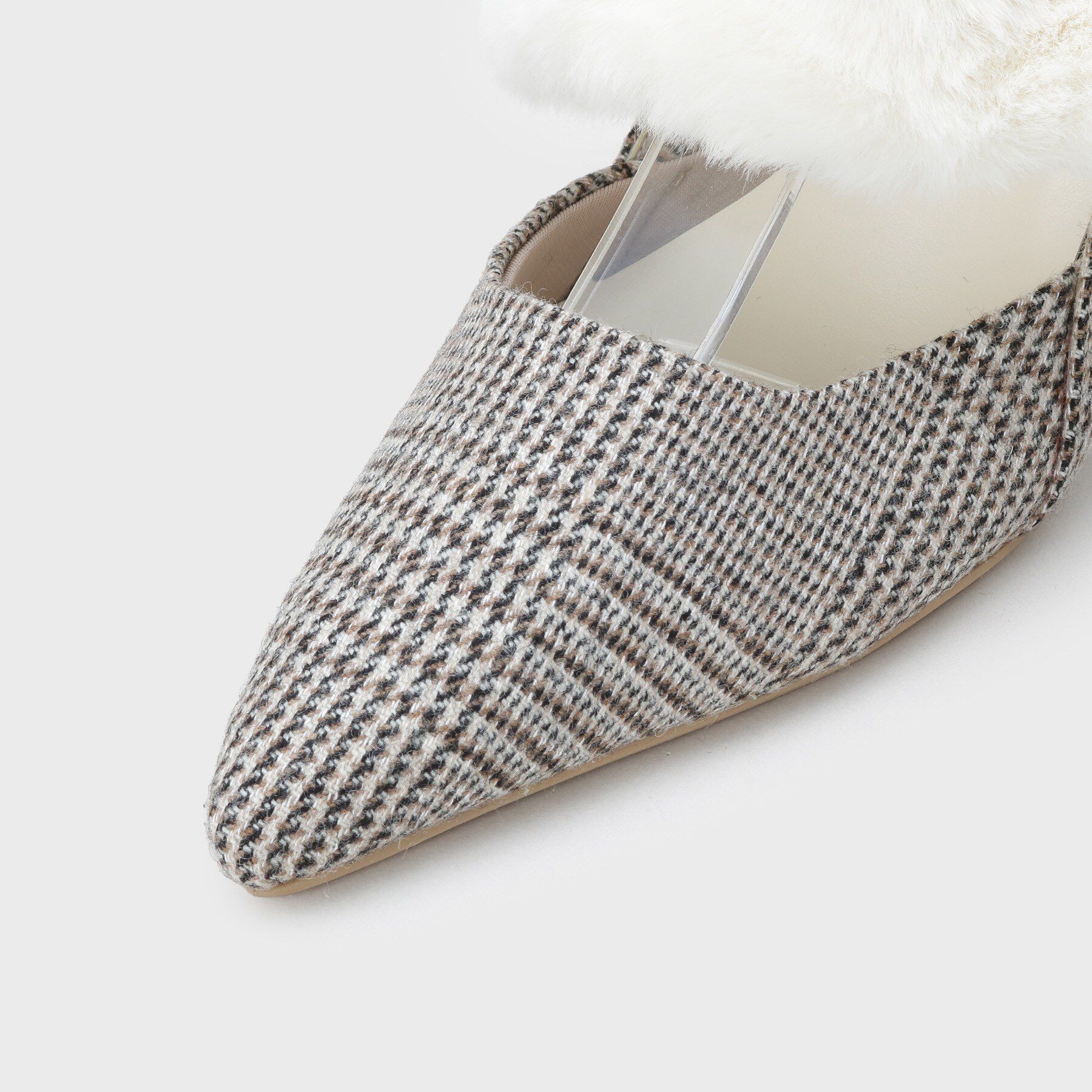 ESPERANZA「【Fur Collection】ファー付き2WAYスリングバックミュールパンプス」|パンプス|