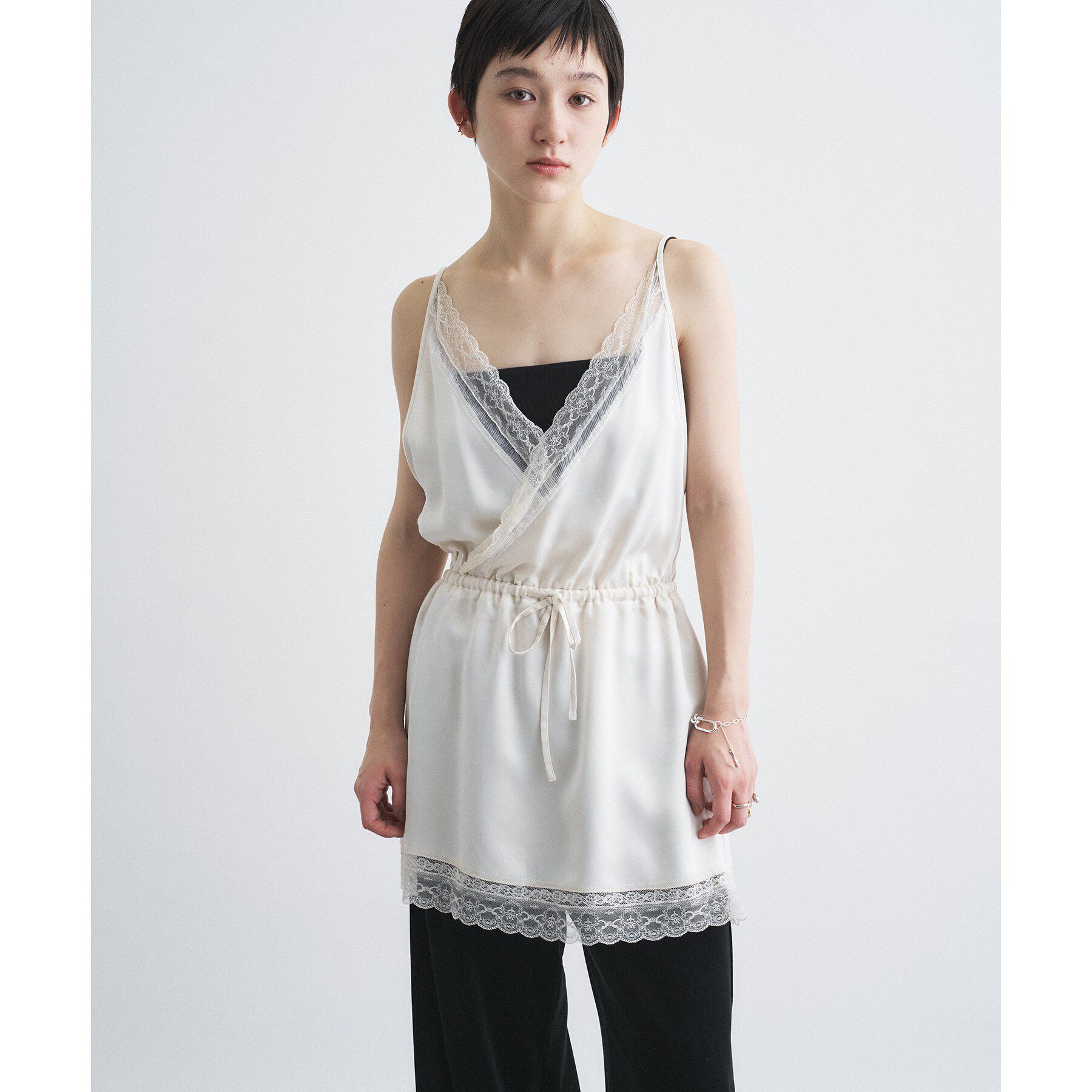 CODE A「lace trim slip dress」|キャミソール|