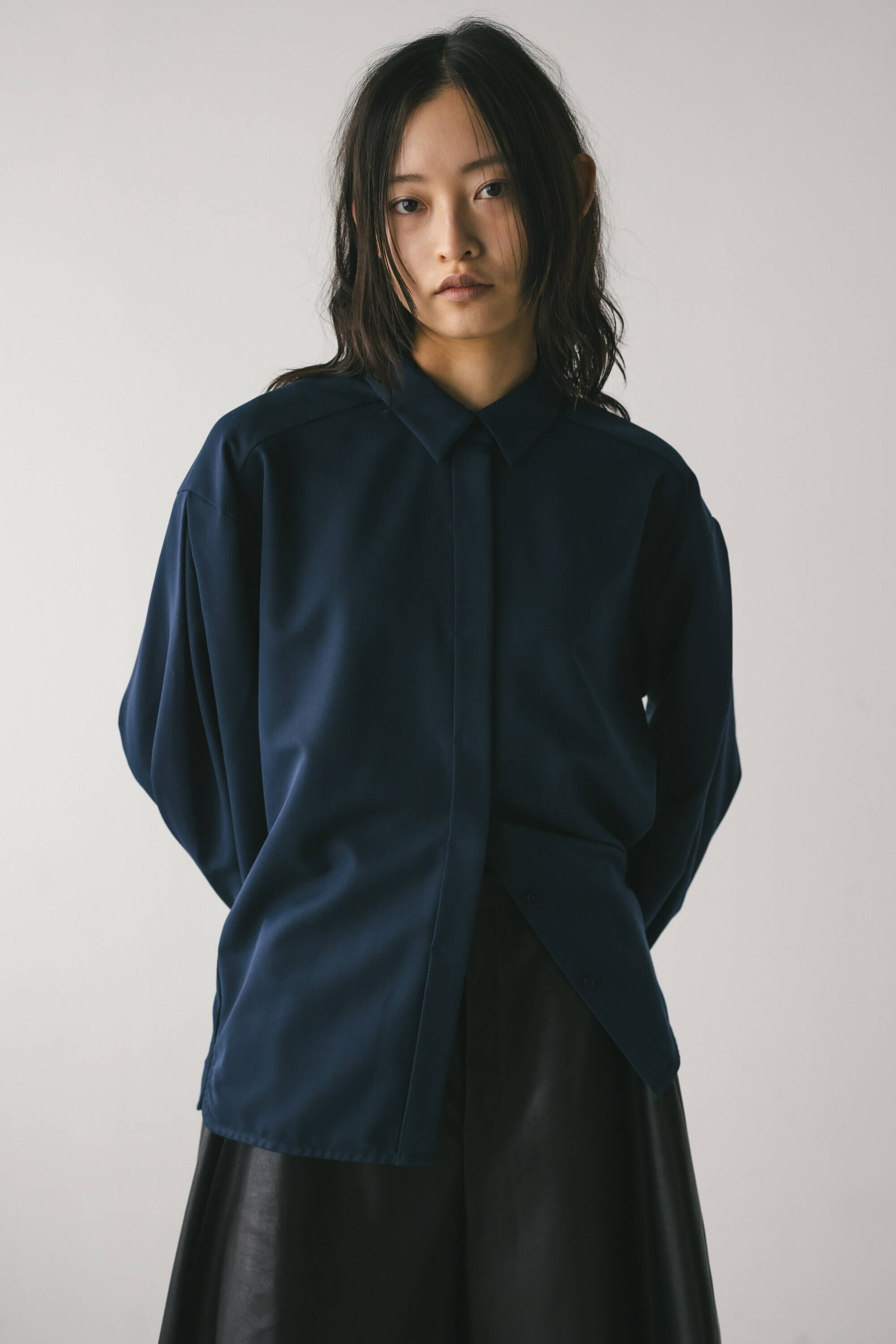 STYLEMIXER「ストリングルーズシャツ」|シャツ・ブラウス|NVY