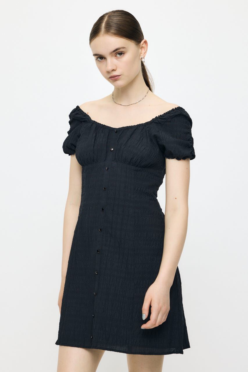MOUSSY「2WAY SHIRRING MINI ドレス」|ワンピース|
