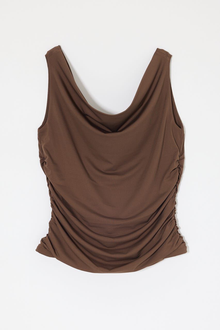 MOUSSY「WAIST GATHER DRAPE トップス」|その他|BRN