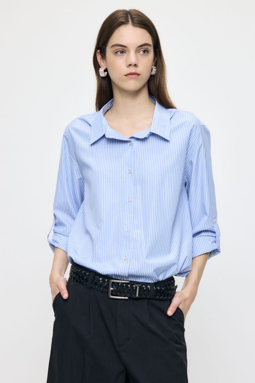 MOUSSY「STRIPE OVER シャツ」|シャツ・ブラウス|