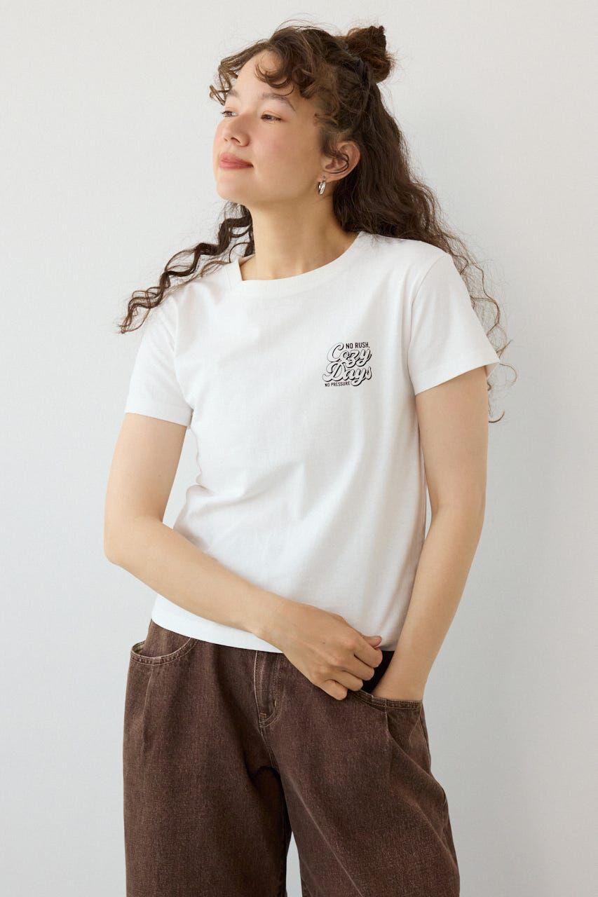 RODEO CROWNS「Doodle Cozy days Tシャツ」|Tシャツ・カットソー|O/WHT1
