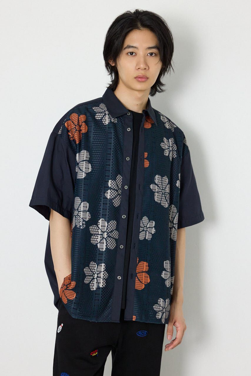 RODEO CROWNS「COOLMAX(R)ファブリック製・フラワーレースシャツ」|シャツ・ブラウス|
