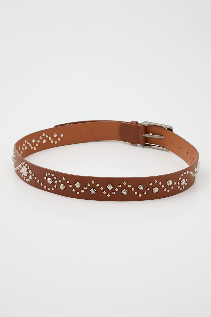 SLY「F／LEATHER STUDS ベルト」|ベルト|