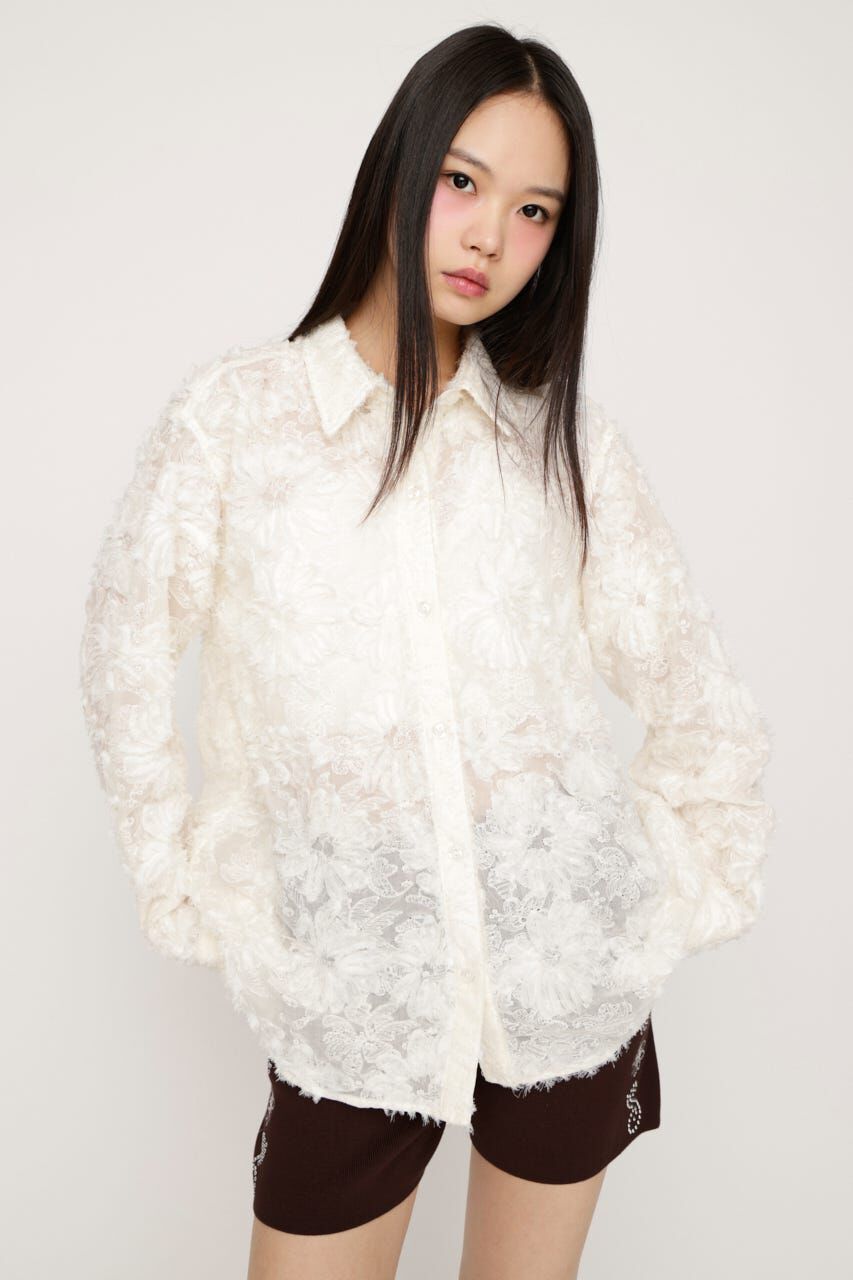 SLY「LOOSE LACE シャツ」|シャツ・ブラウス|