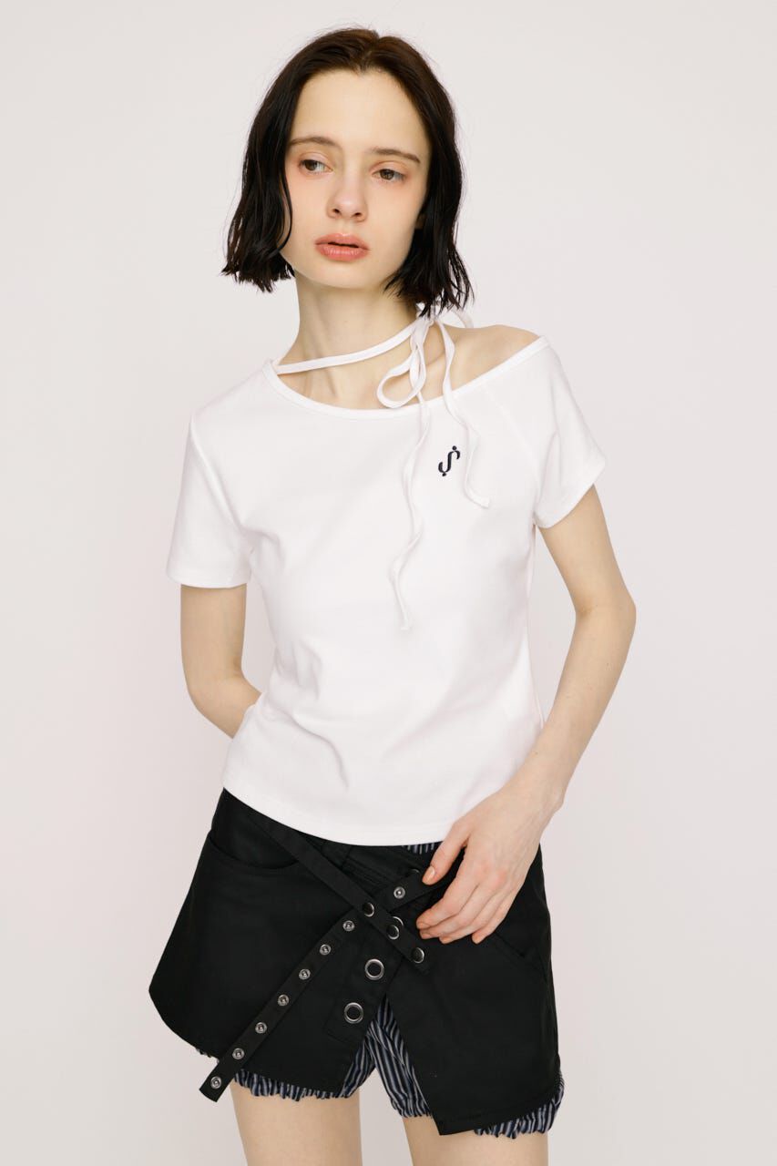 SLY「ONE SHOULDER S. トップス」|Tシャツ・カットソー|O/WHT1