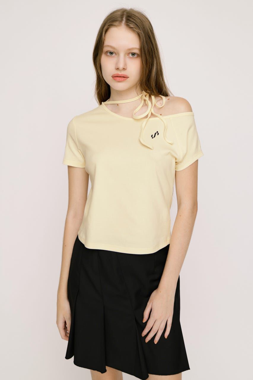 SLY「ONE SHOULDER S. トップス」|Tシャツ・カットソー|L/YEL1