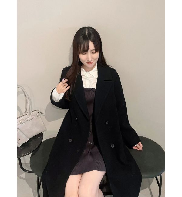 MERCURYDUO「【WEB限定カラーあり】シャツレイヤード風ニットドッキングミニワンピース」|ワンピース|