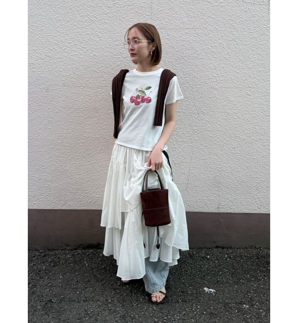 LAGUNAMOON「アシメティアードコットンスカート」|スカート|