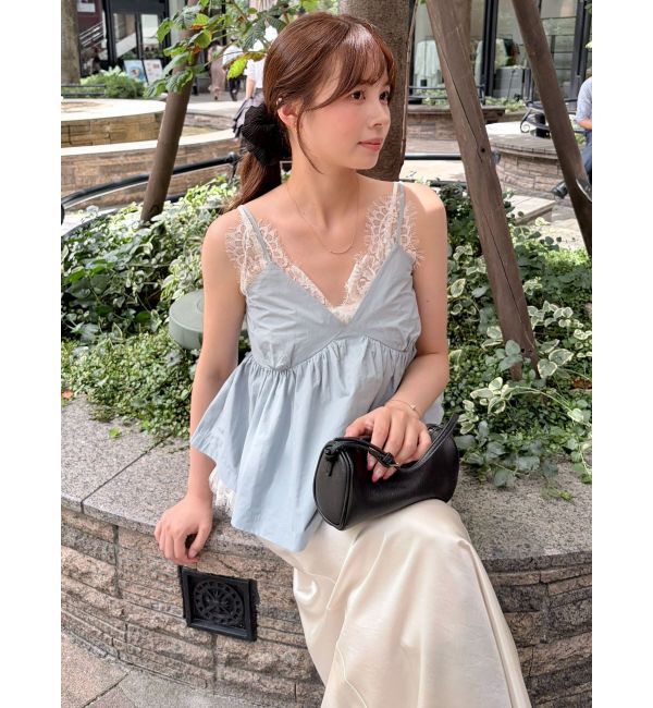 LAGUNAMOON「【WEB限定カラーあり】レースレイヤードランジェリーチュニック」|シャツ・ブラウス|