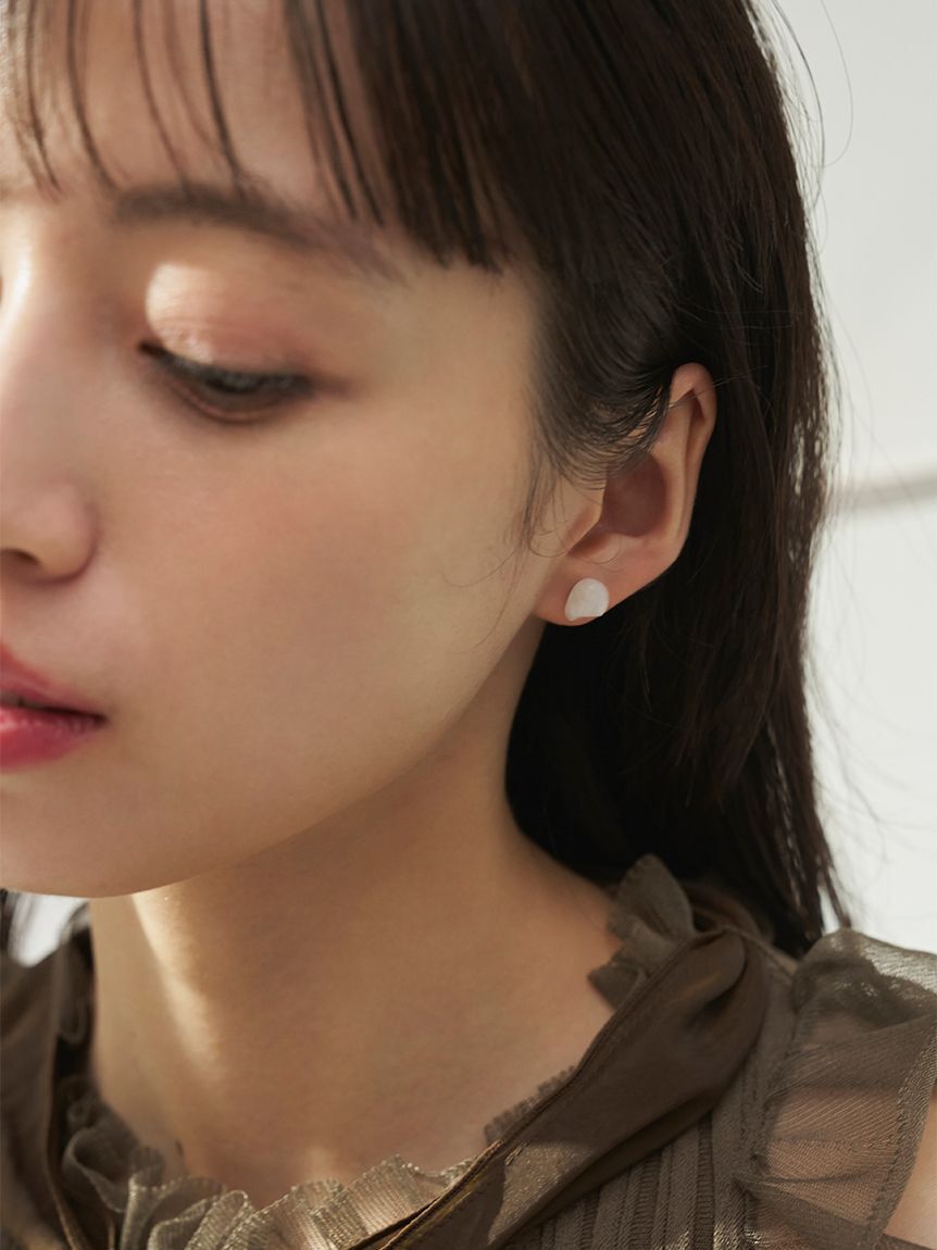 SNIDEL「ナチュラルストーンピアス」|ピアス|