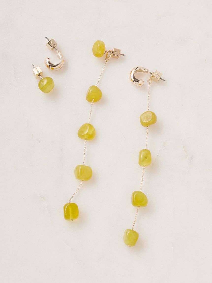 SNIDEL「ナチュラルストーンピアス」|ピアス|LIME
