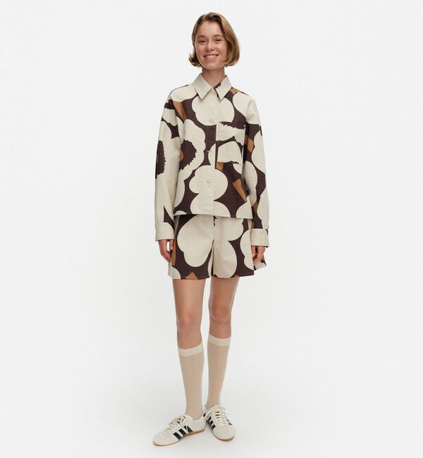 Marimekko「Pilkkoa Unikko オーバーシャツ」|シャツ・ブラウス|