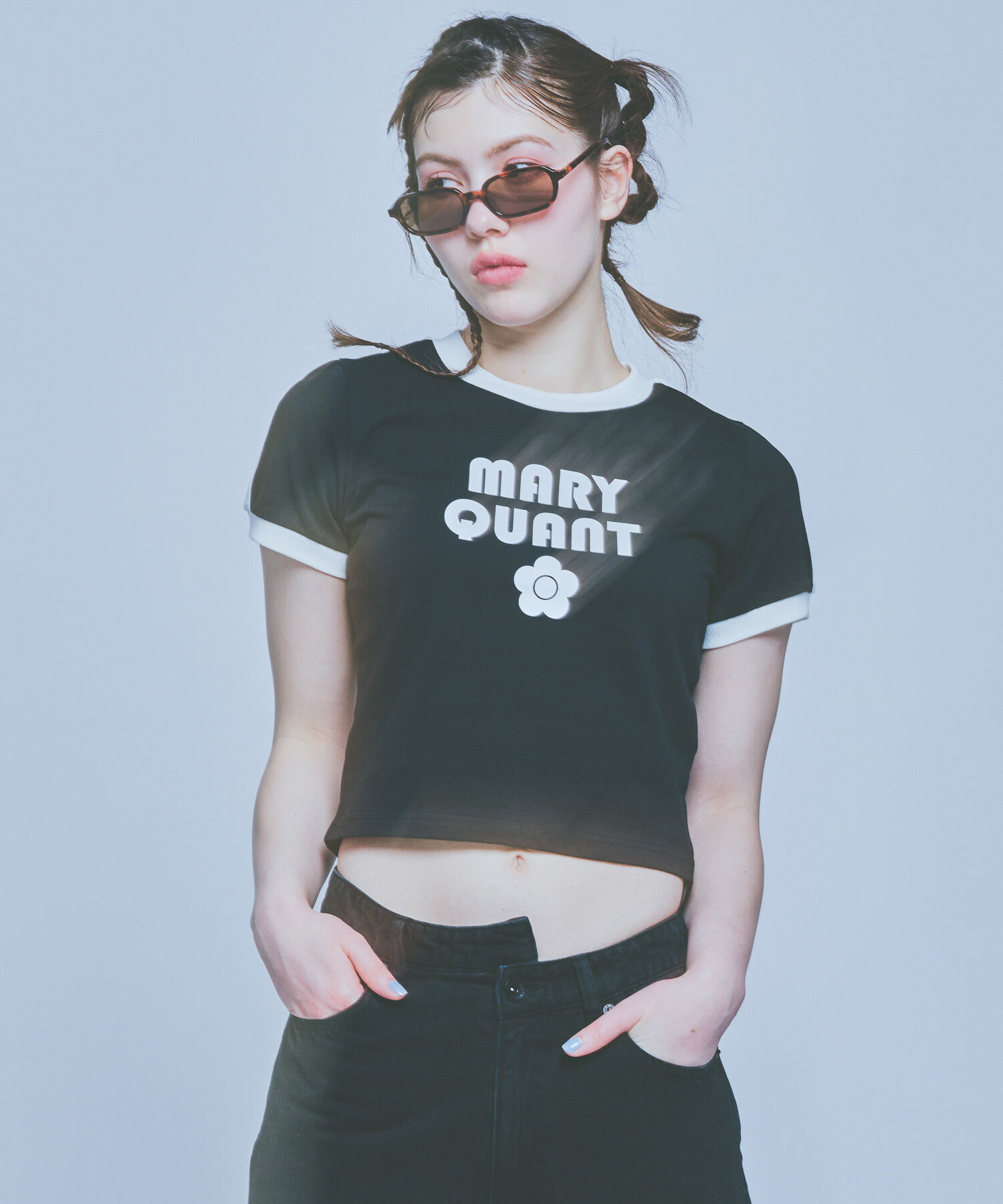 MARY QUANT「コンパクトリンガー Tシャツ」|Tシャツ・カットソー|