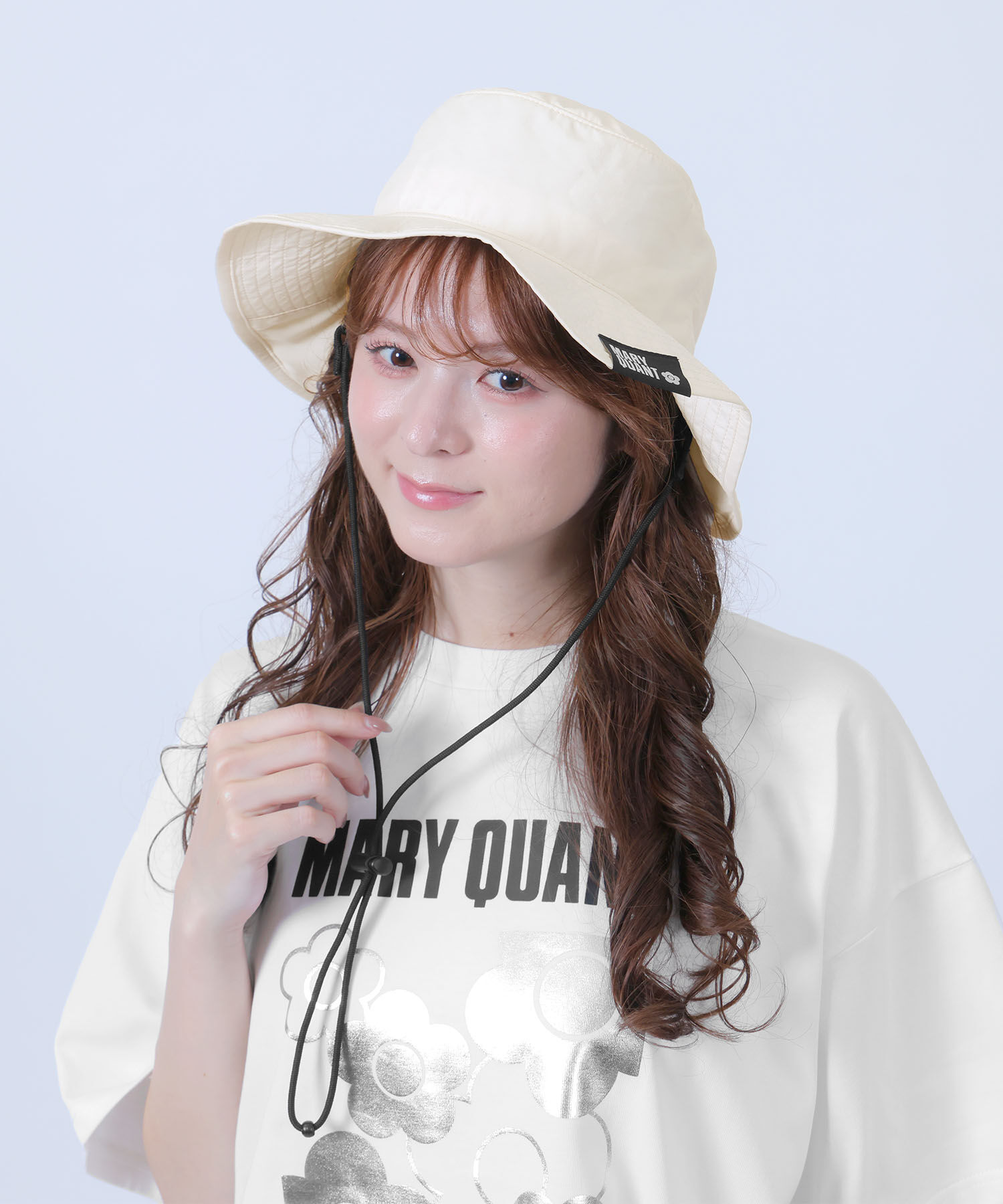 MARY QUANT「パッカブルバケットハット」|ハット|アイボリー