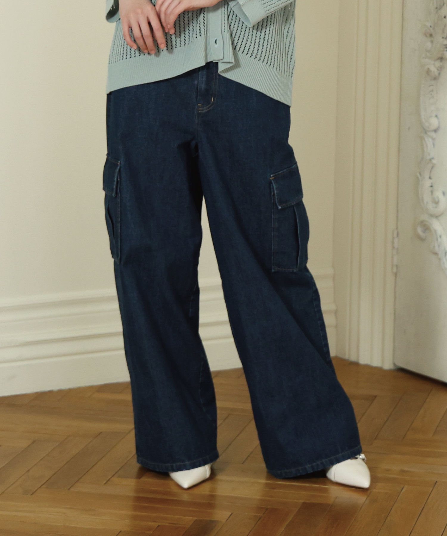 MARY QUANT「カーゴデニム パンツ」|デニム|ブルー