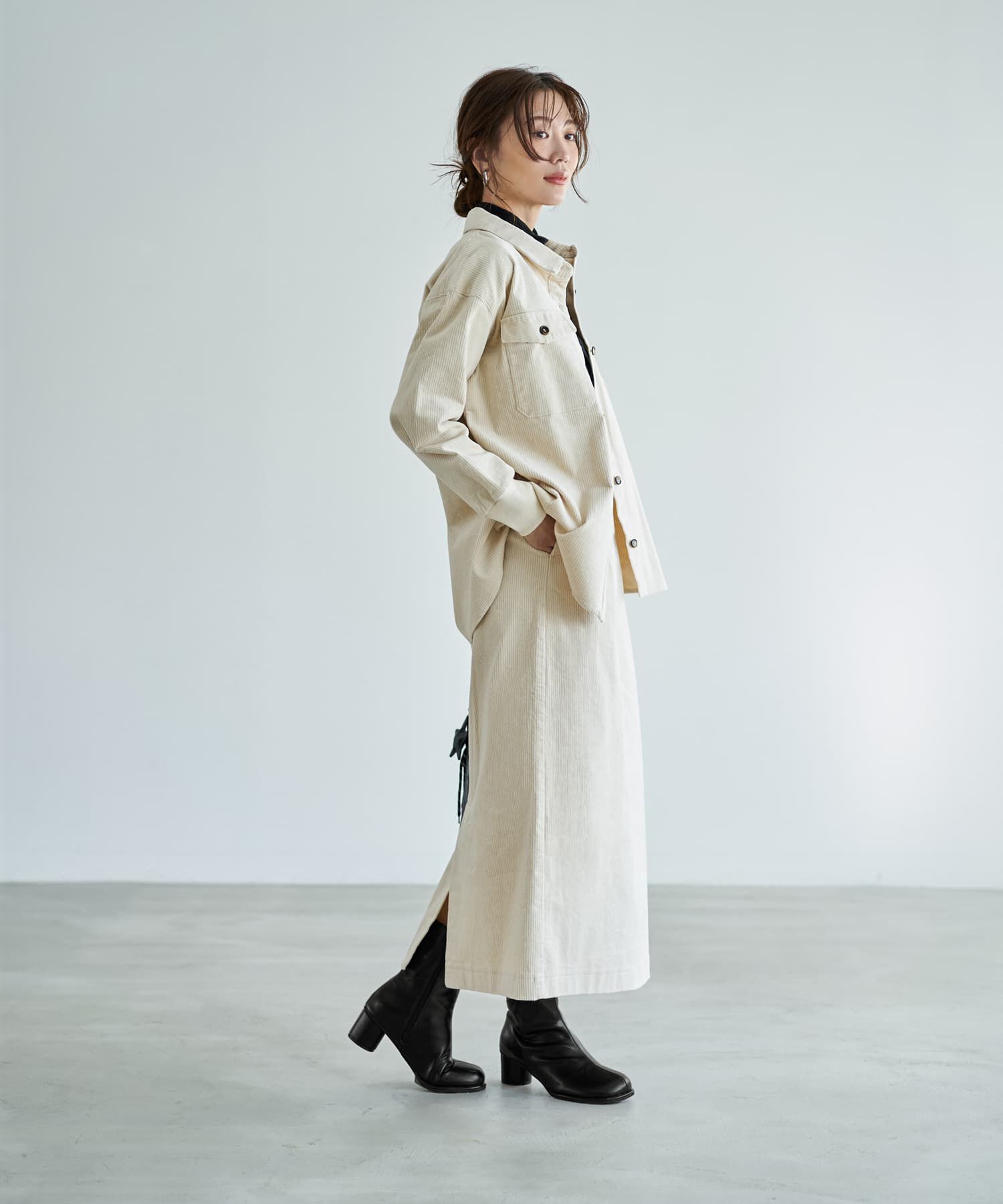 STYLE DELI「【セットアップ対応】コーデュロイシャツジャケット」|シャツ・ブラウス|