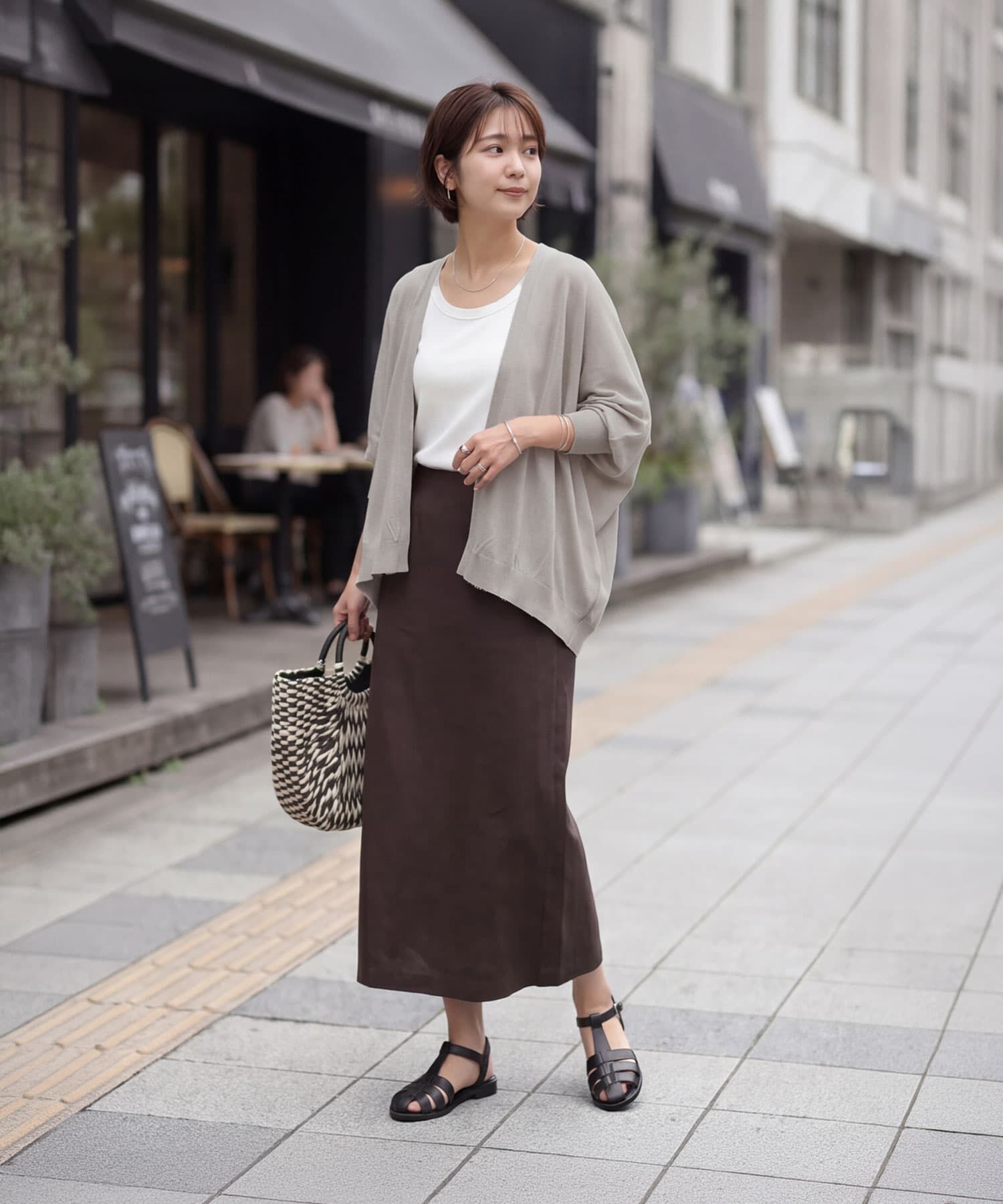 STYLE DELI「【LUXE】シャリシャリドルマンカーディガンB」|カーディガン|