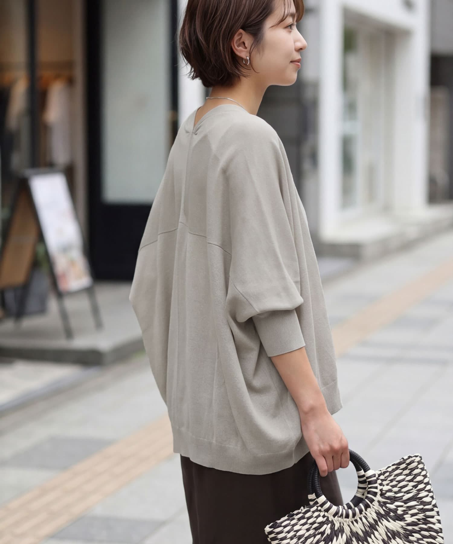 STYLE DELI「【LUXE】シャリシャリドルマンカーディガンB」|カーディガン|