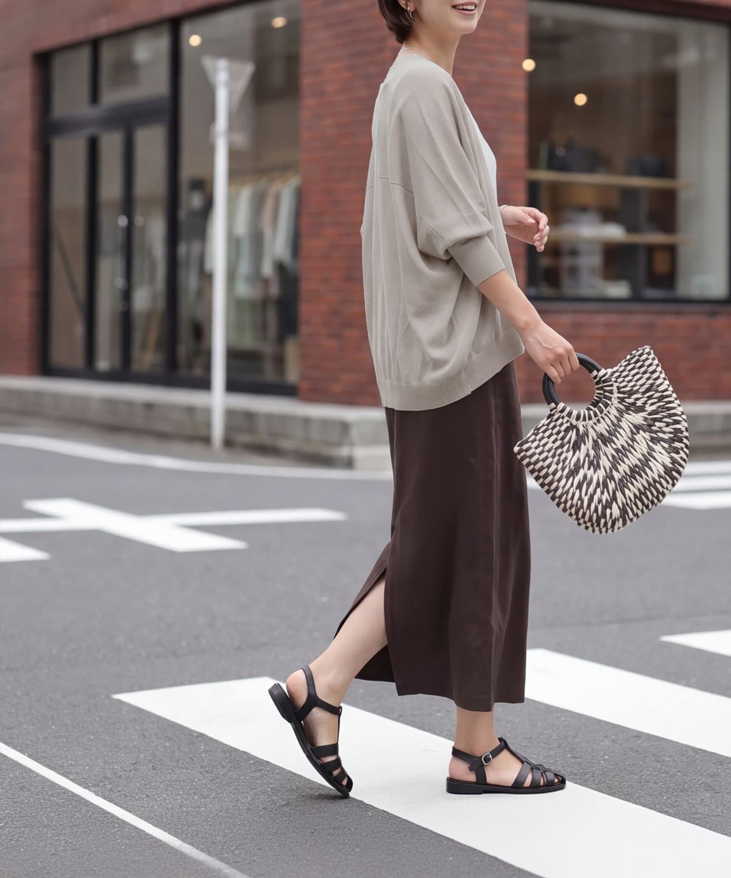 STYLE DELI「【LUXE】シャリシャリドルマンカーディガンB」|カーディガン|