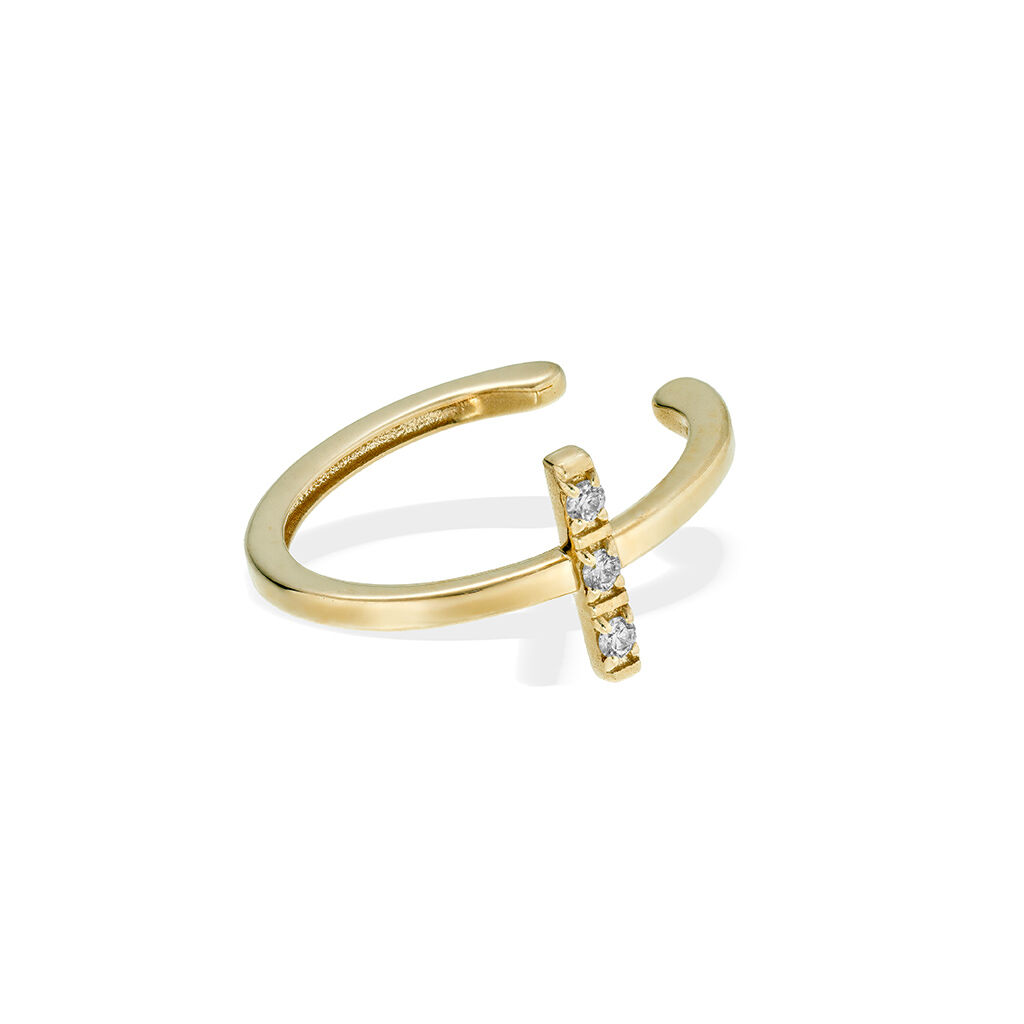 STAR JEWELRY「DIAMOND CROSS EAR CUFF」|イヤーカフ|
