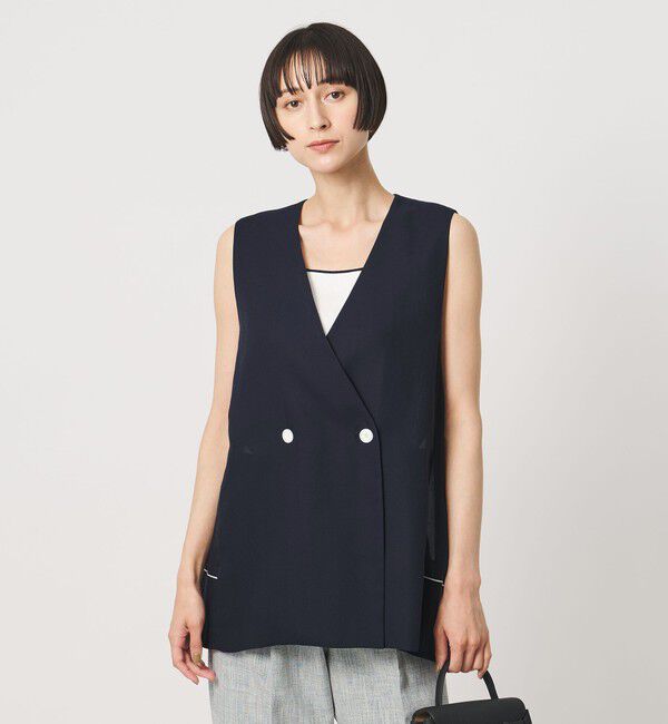 UNITED ARROWS「シアー バックフレア ベスト ‐ウォッシャブル‐」|ベスト・ジレ|