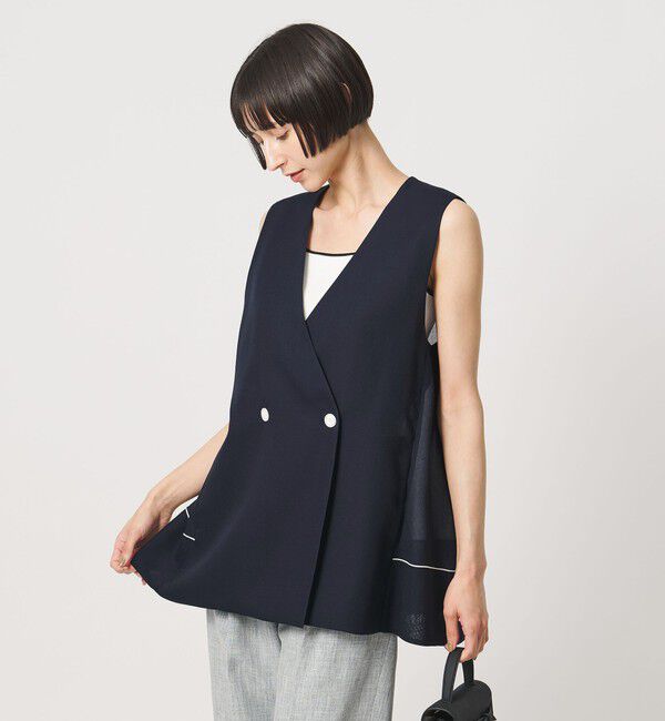UNITED ARROWS「シアー バックフレア ベスト ‐ウォッシャブル‐」|ベスト・ジレ|