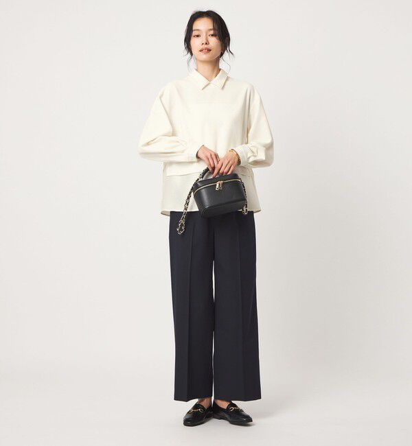 UNITED ARROWS green label relaxing「fleurie(フルリー) 襟 ドッキング ペプラム ブラウス」|シャツ・ブラウス|