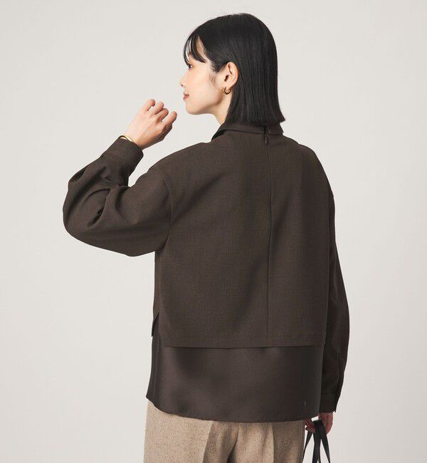 UNITED ARROWS green label relaxing「fleurie(フルリー) 襟 ドッキング ペプラム ブラウス」|シャツ・ブラウス|